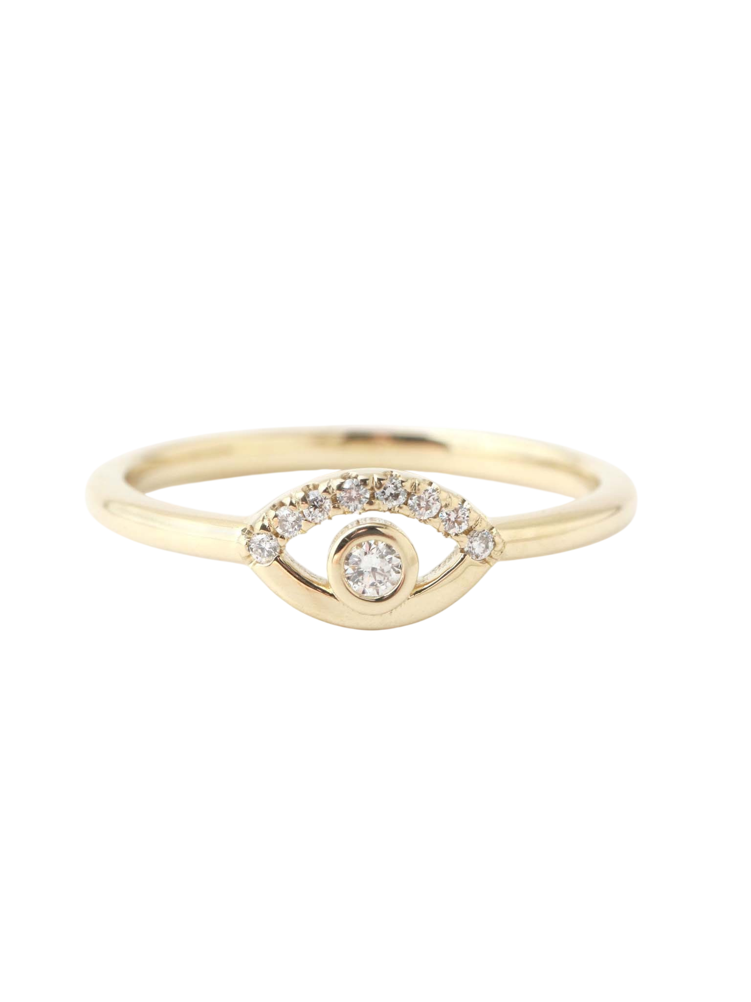 Pave White Diamond Wink Ring
