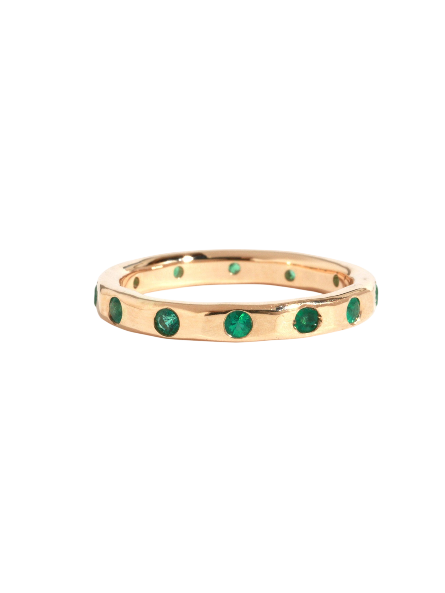 2mm Emerald Band - 18k Yellow Gold photo