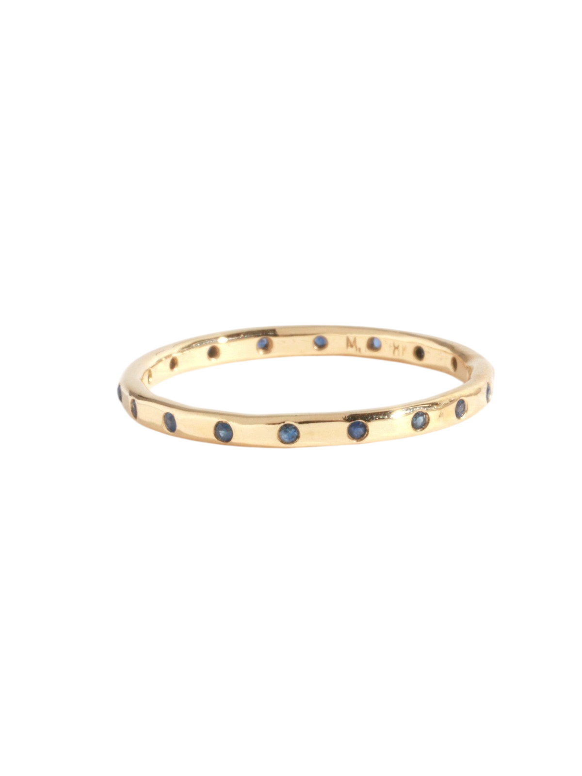 18 Blue Sapphire Band- 18k Yellow Gold photo