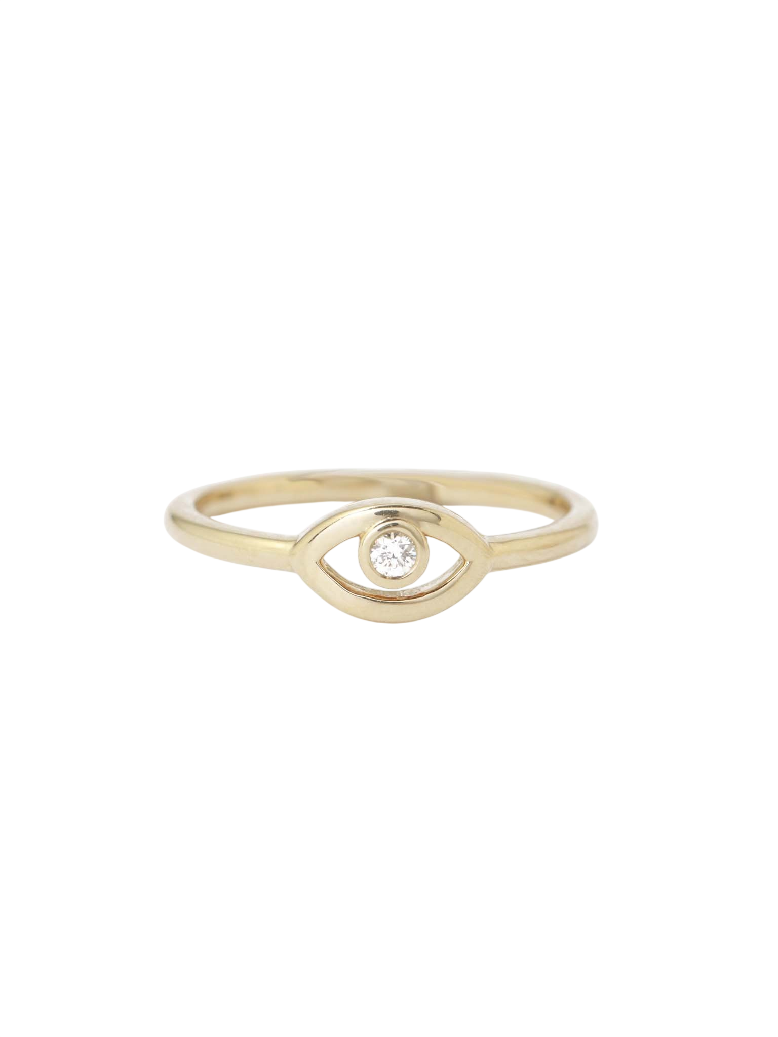 Small White Diamond Eye Ring