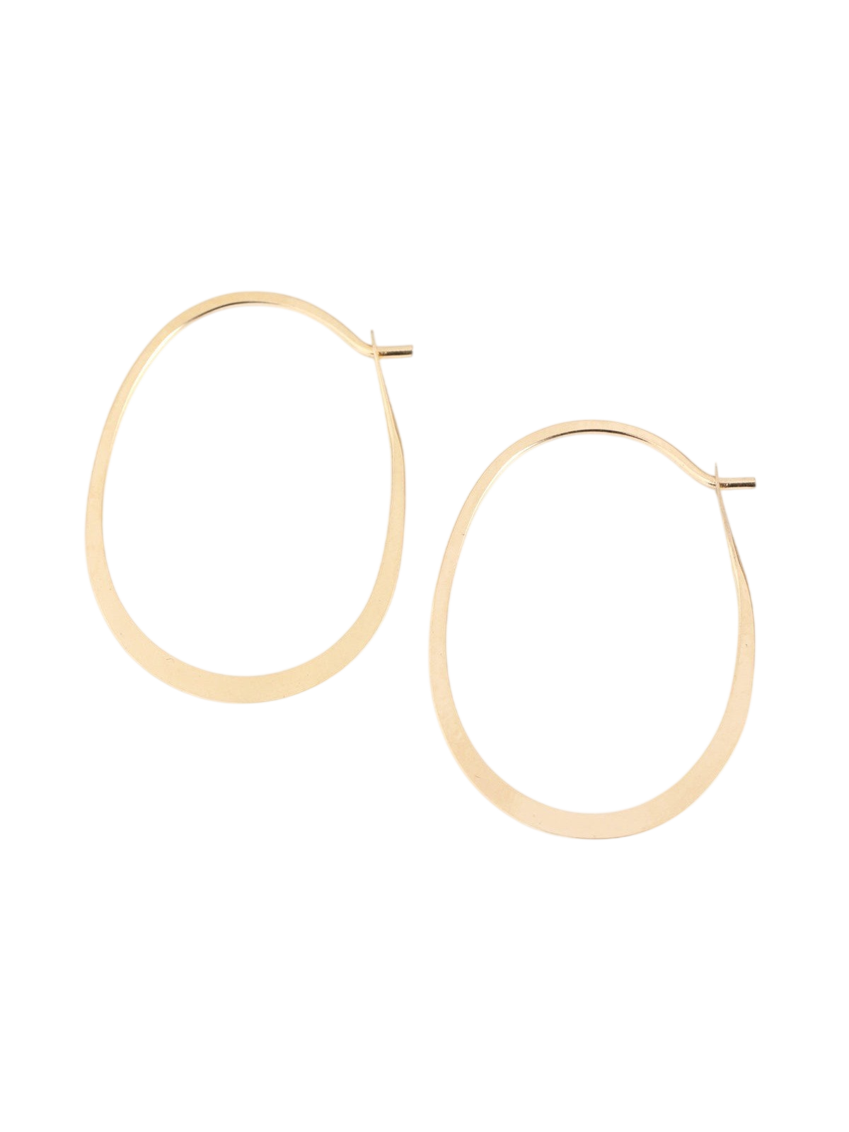1 Inch Oval Hoop Earrings photo