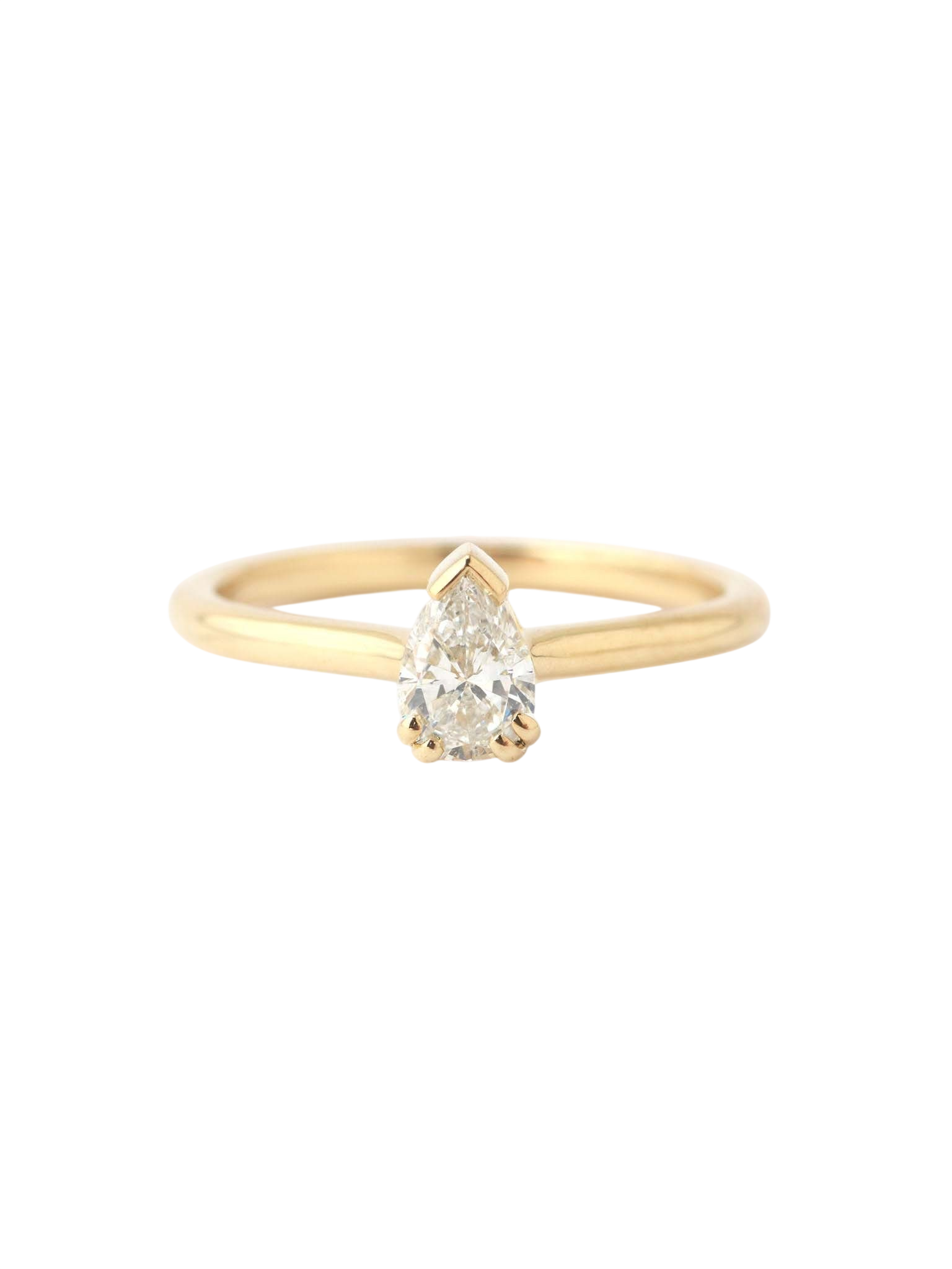 Petite Pear-Cut Diamond Ring