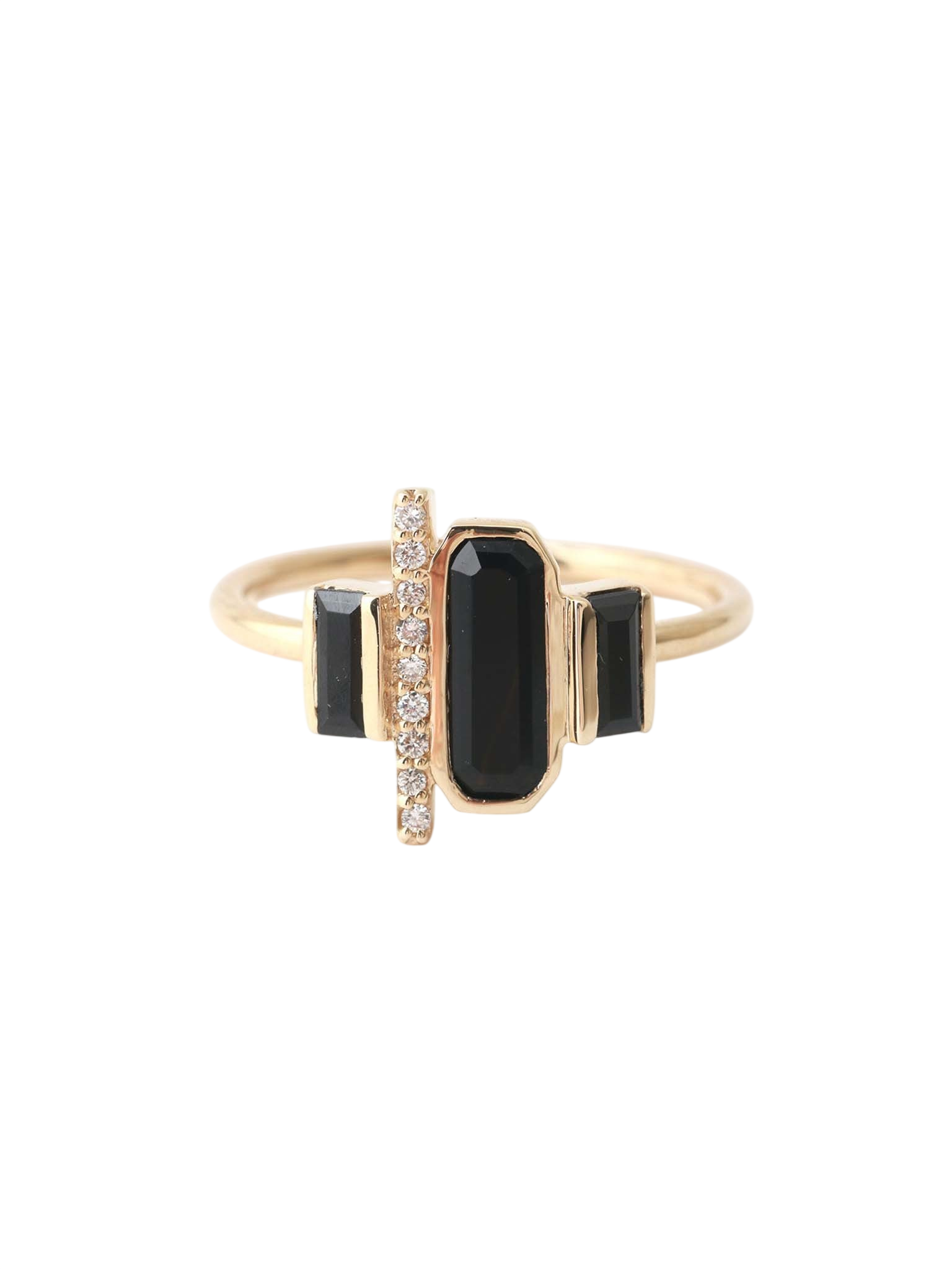 Cityscape Triple Spinel and Diamond Tower Ring