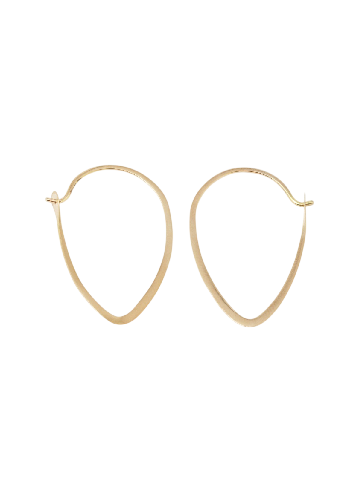 1.25 Inch Leaf Hoop Earrings photo