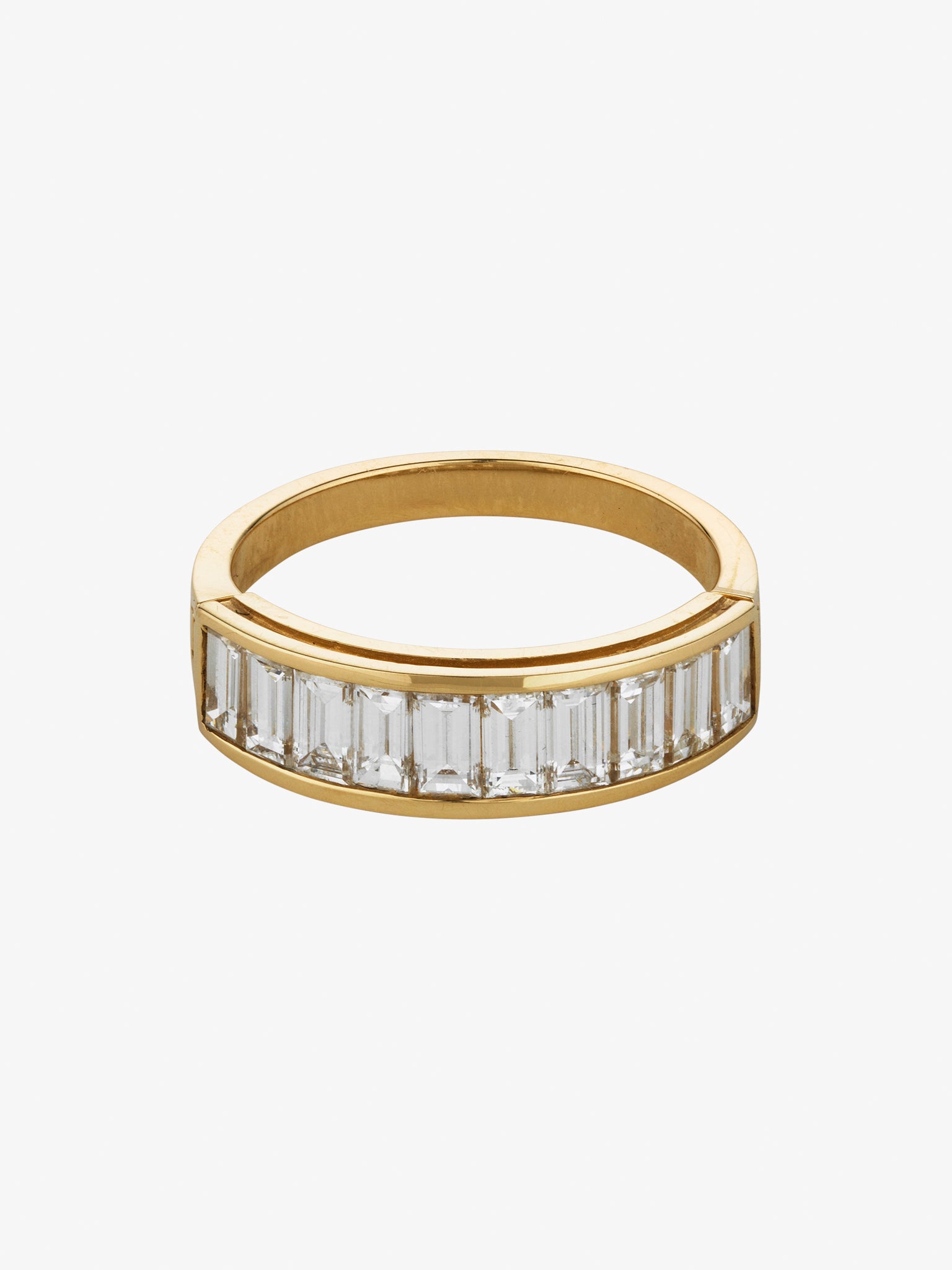 Arcade baguette diamond ring