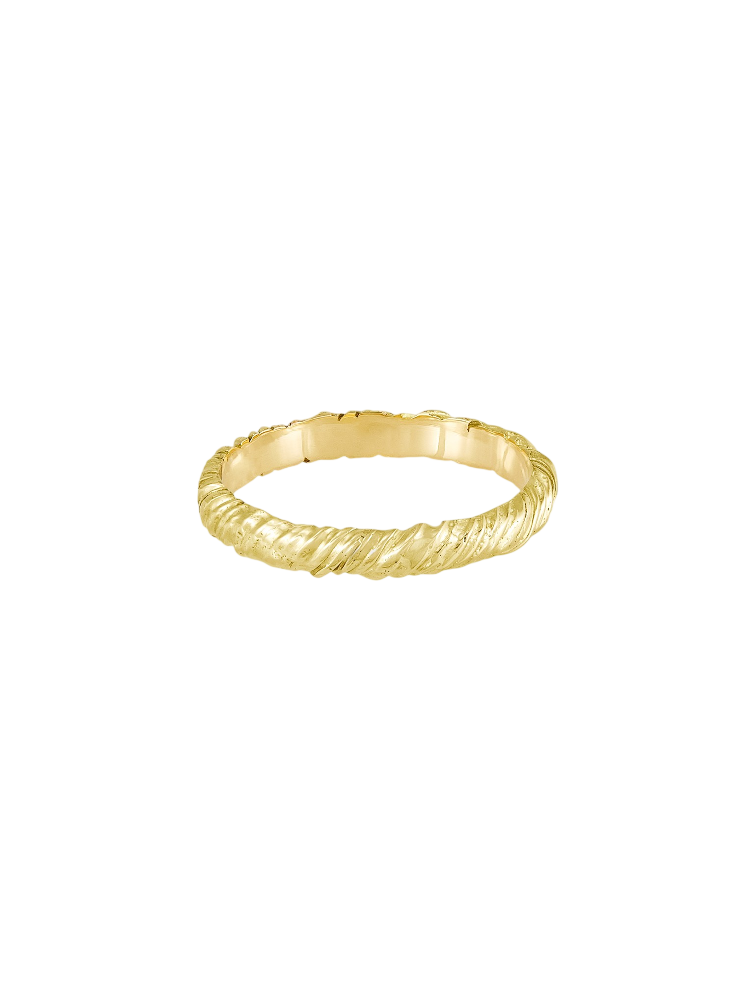 Entwined 3mm organic twist wedding ring photo