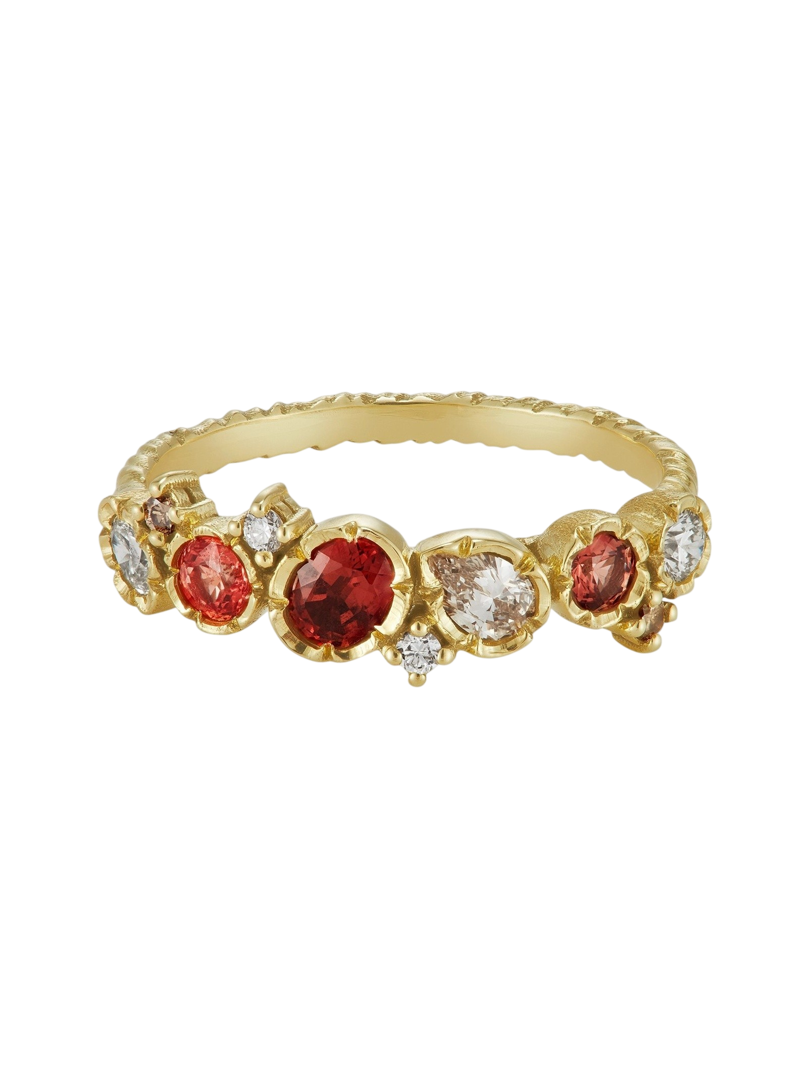 Ten Stone Diamond &Spinel Ring photo