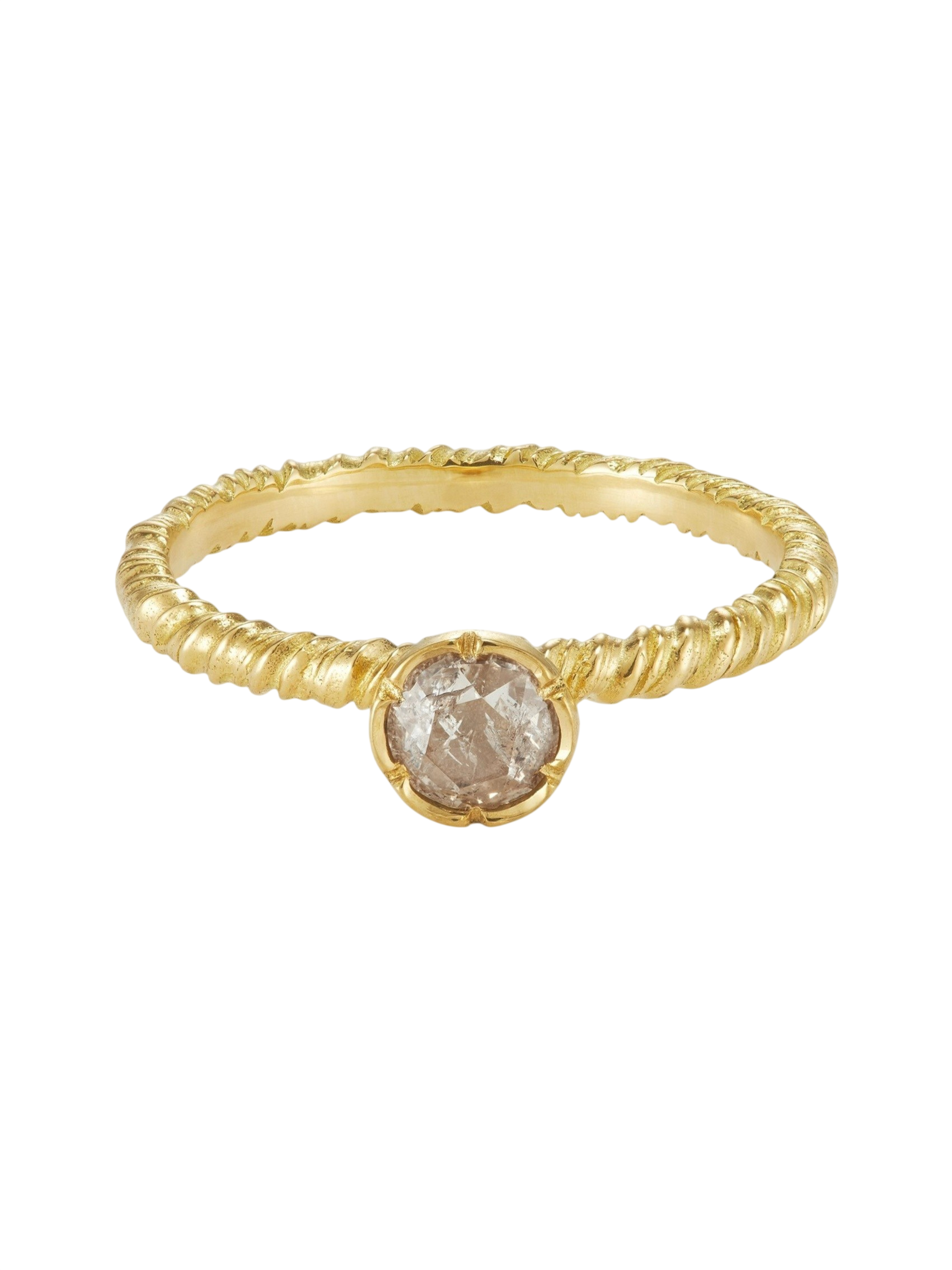 Rose Cut Diamond Solitaire Ring photo