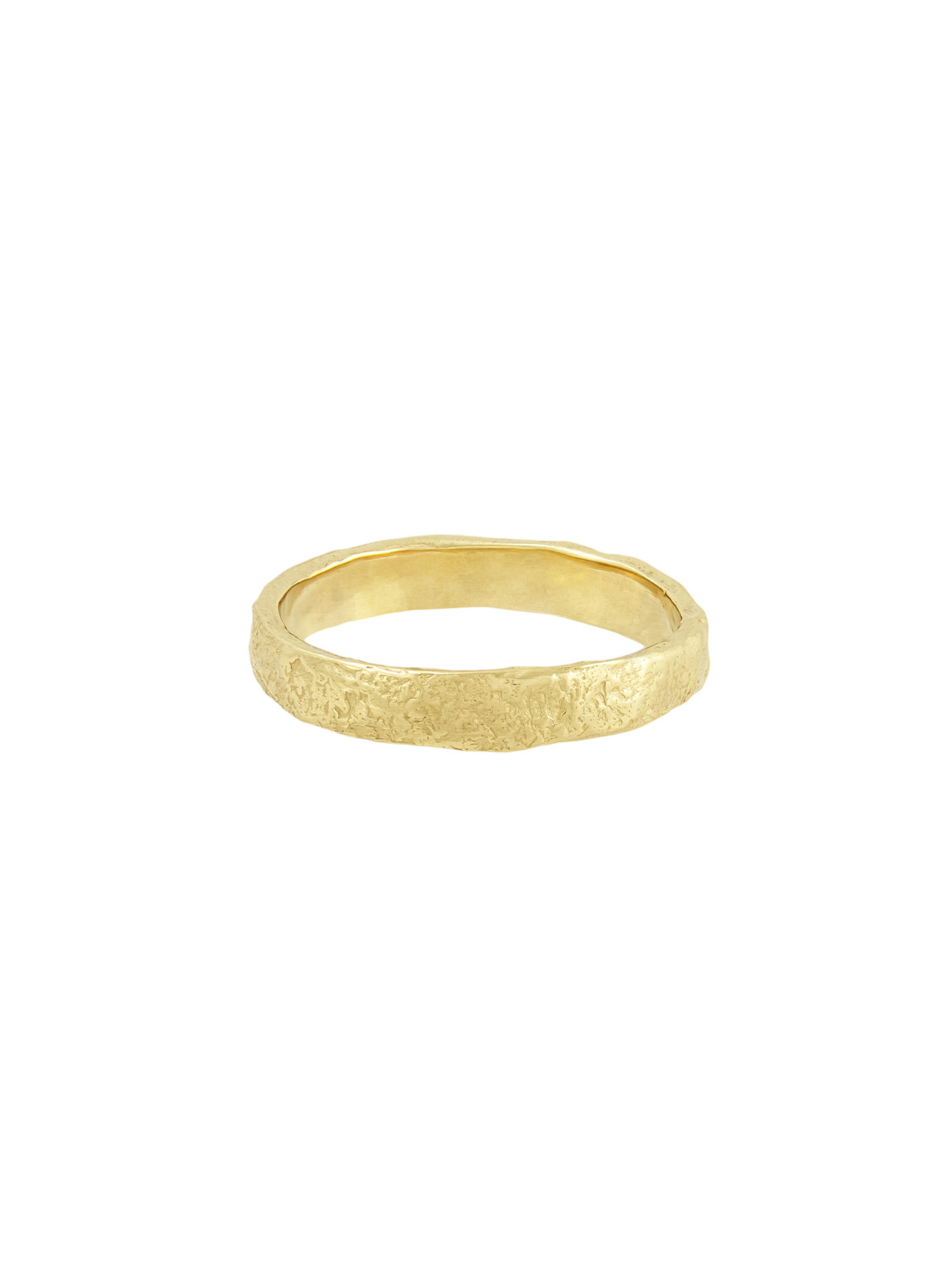 3.5mm organic textured wedding ring