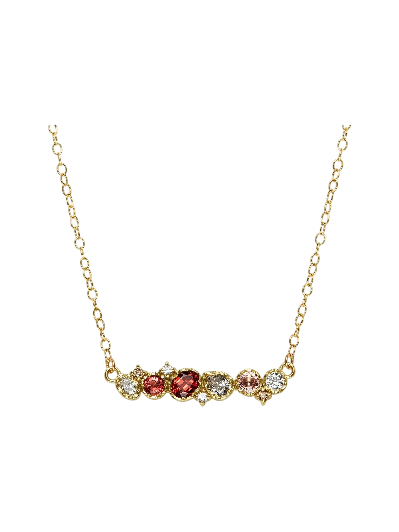Ten Stone Spinel &Diamond Necklace photo