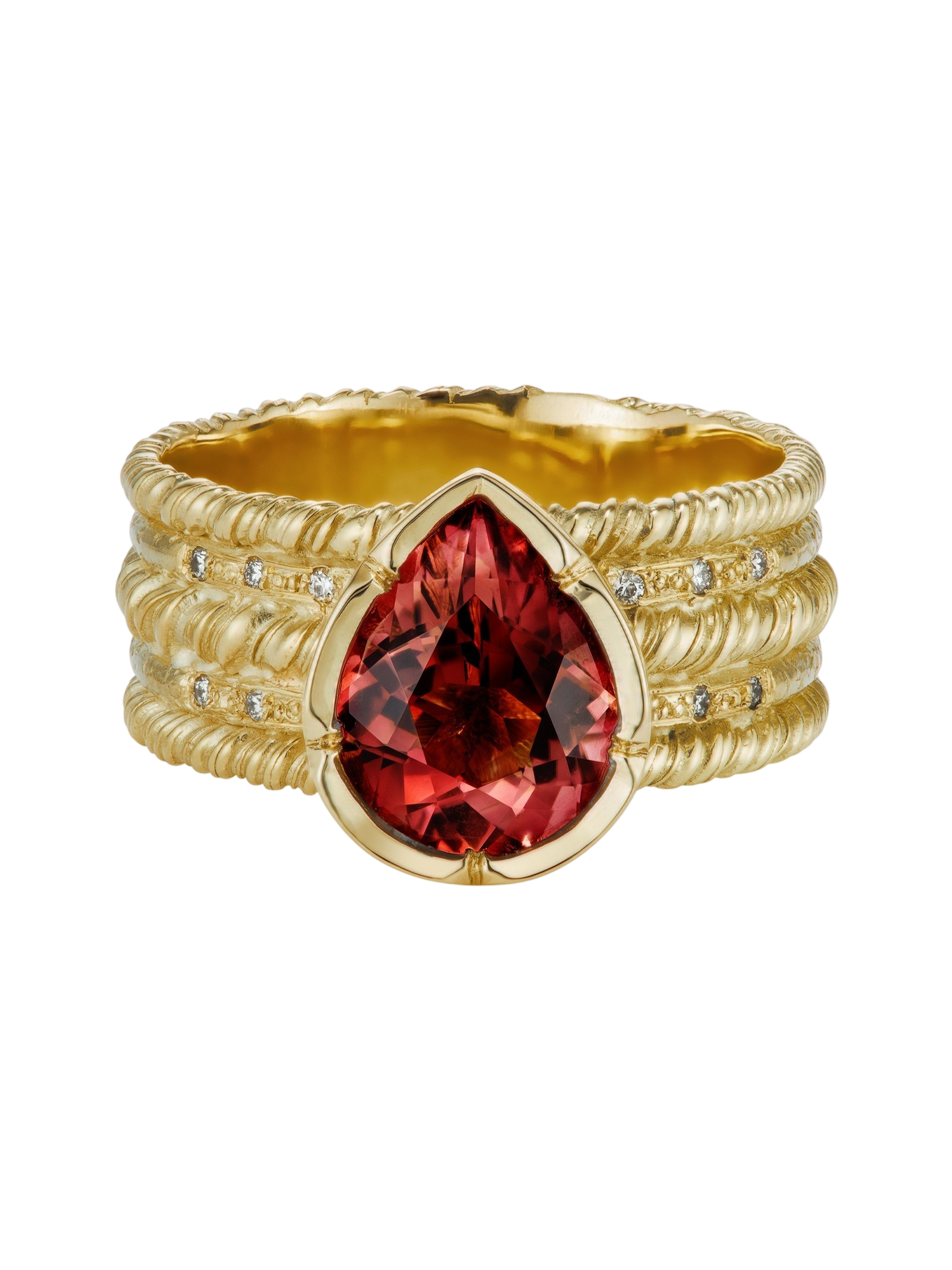 Pink Tourmaline & Diamond Cocktail Ring photo
