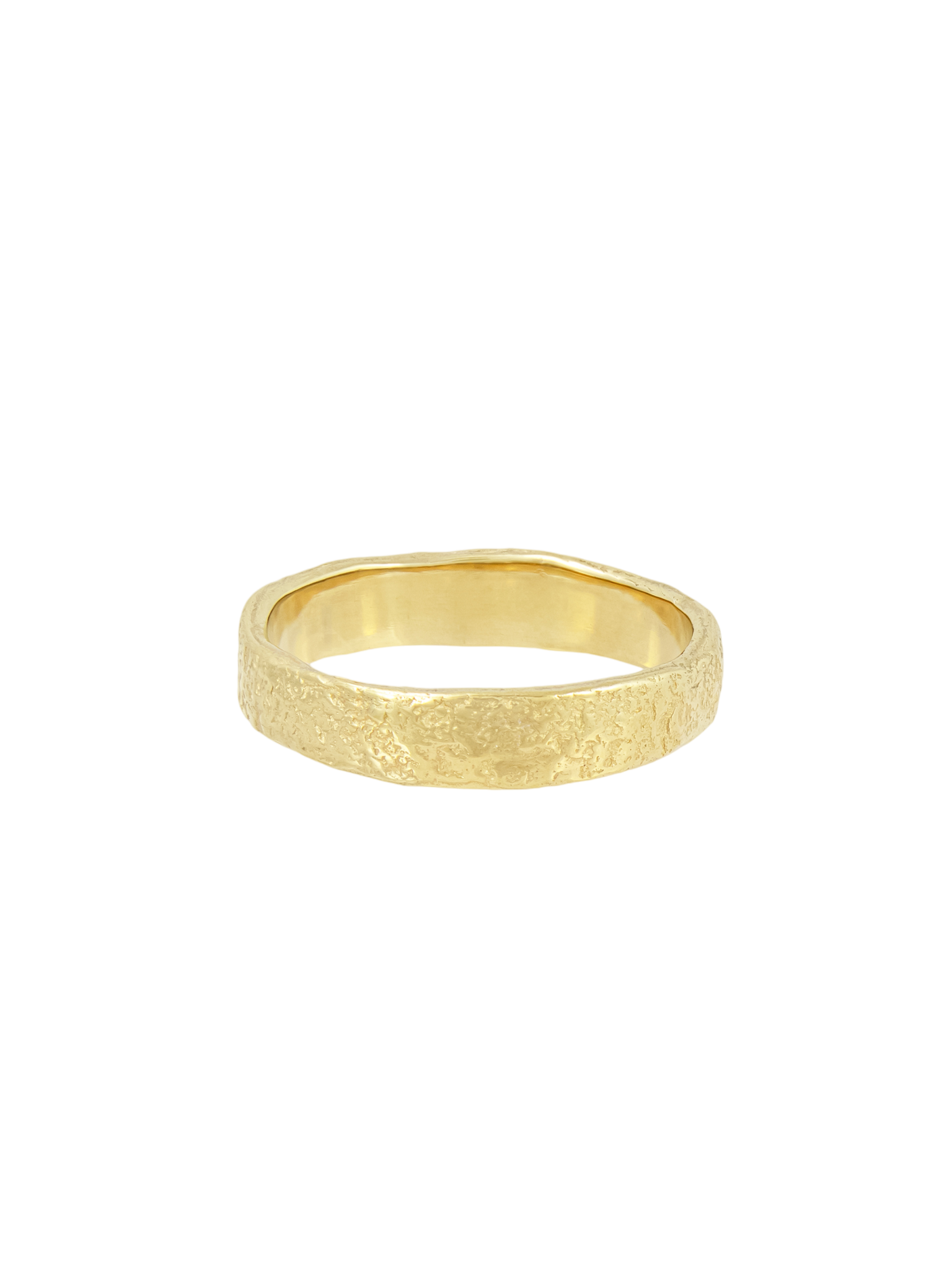 4.5mm organic textured wedding ring