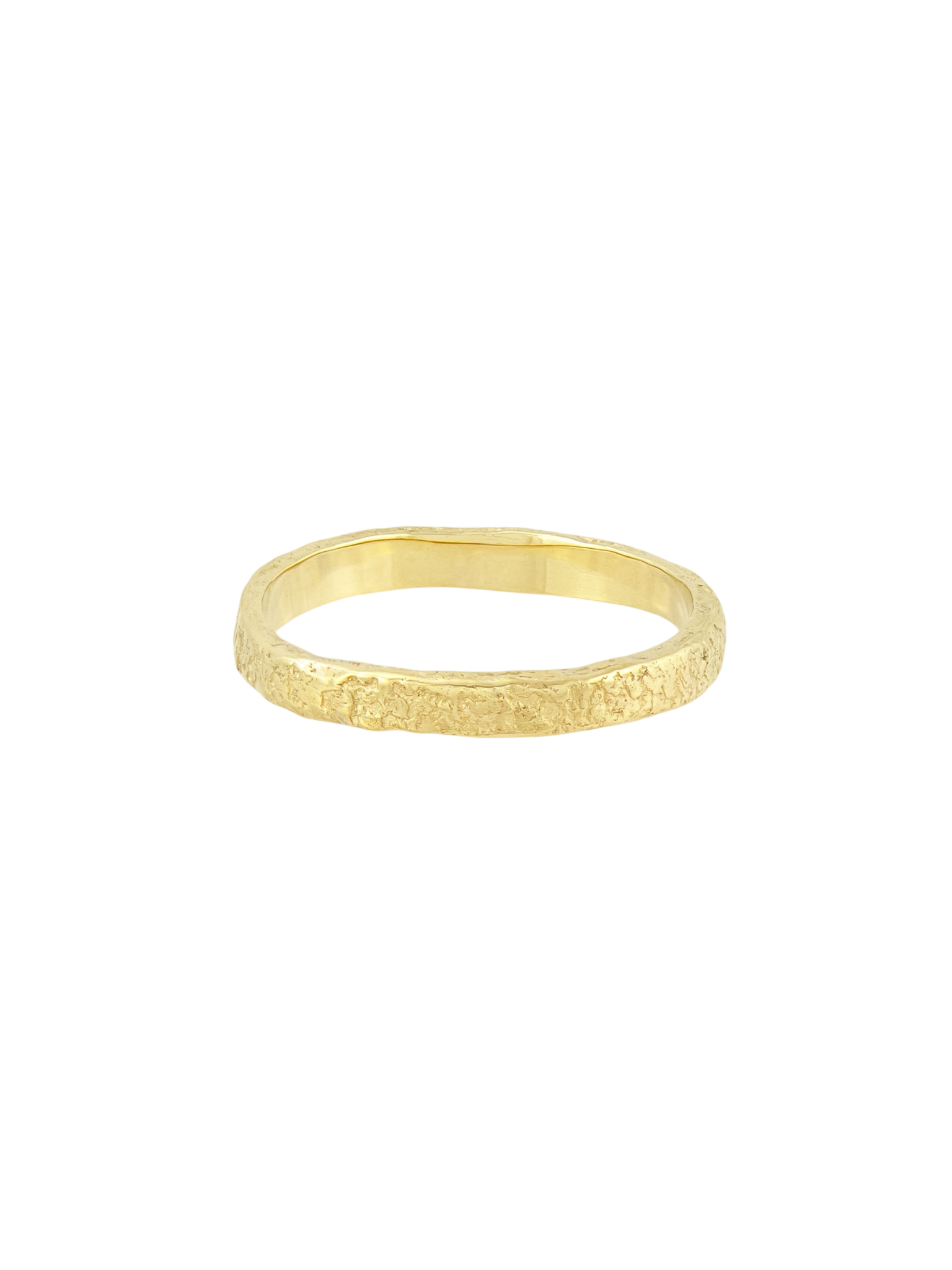 2.5mm organic textured wedding ring photo