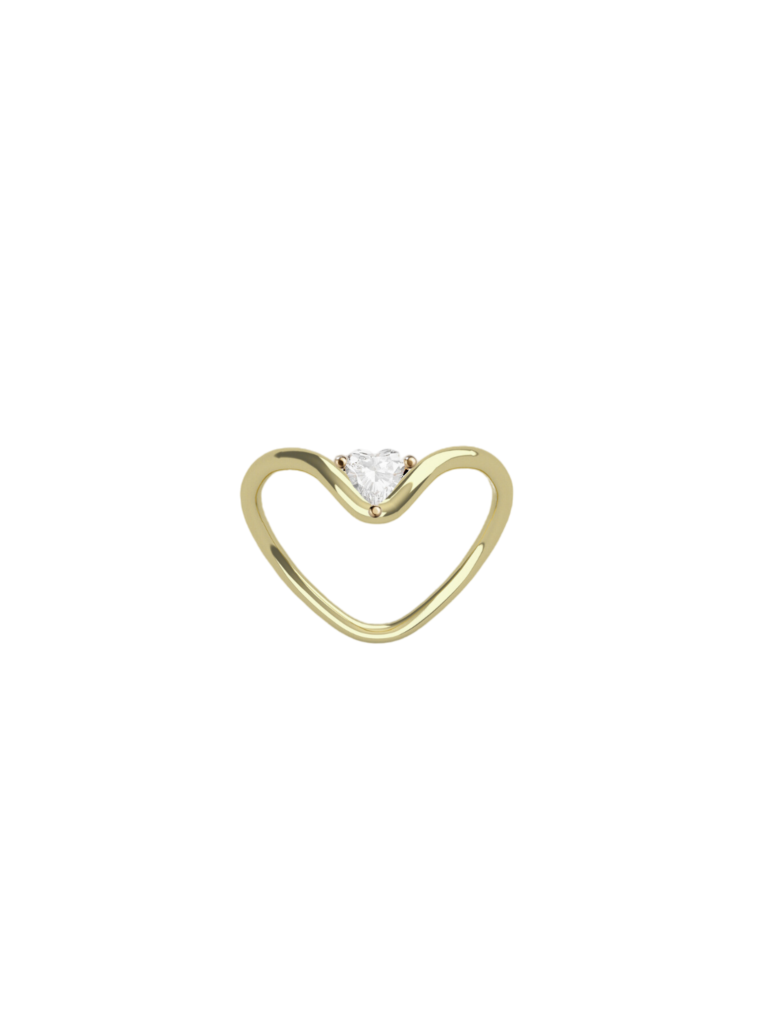 Heart diamond ring 0,3 carat