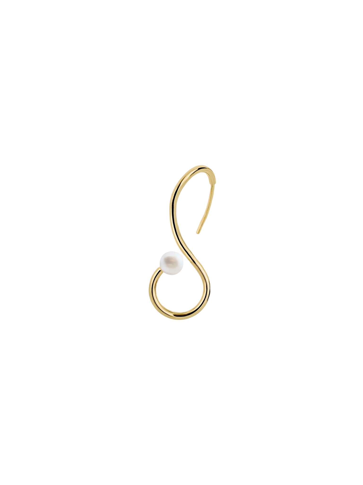 Signature infinity pearl earrings