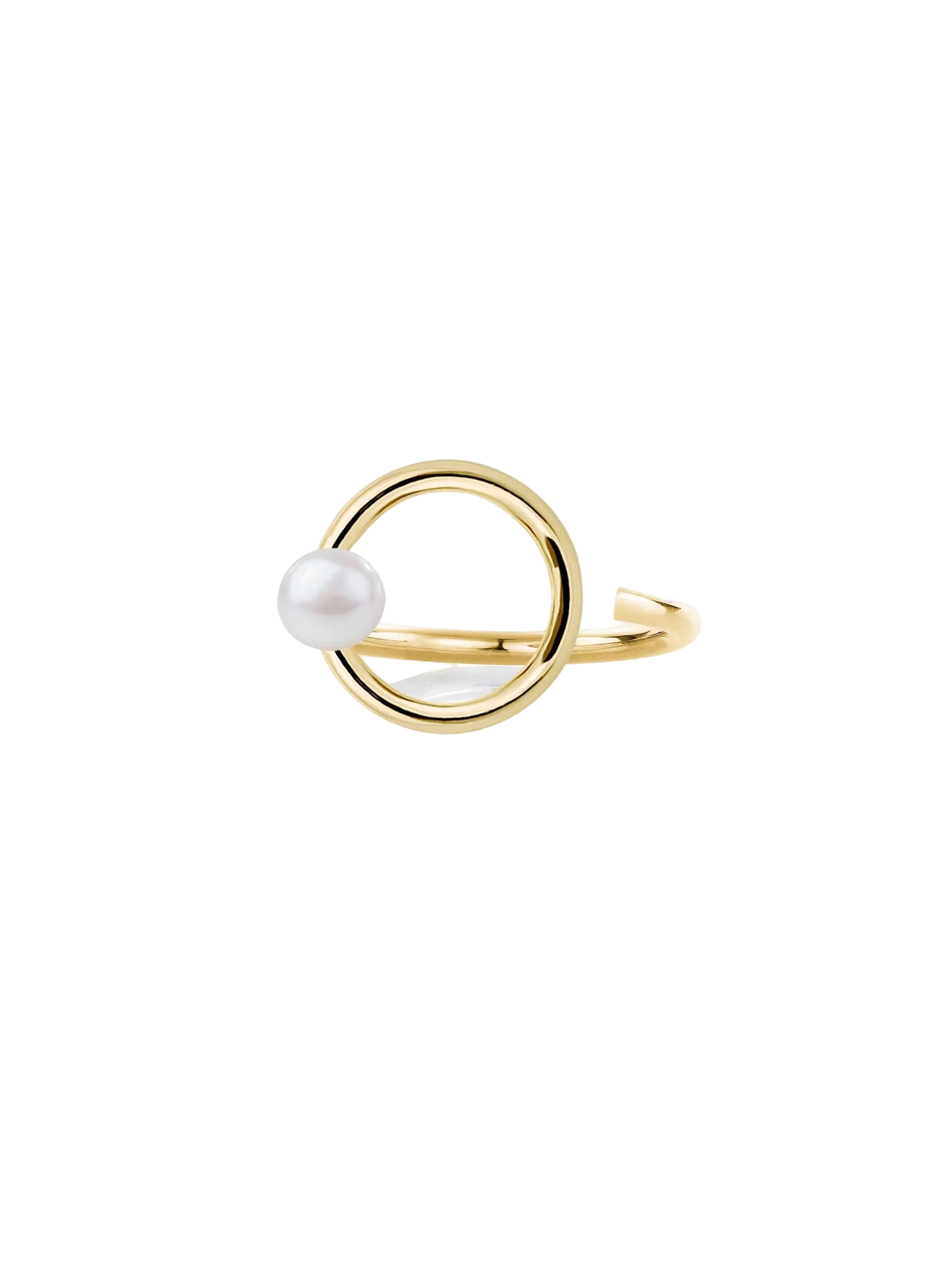 Curl pearl ring