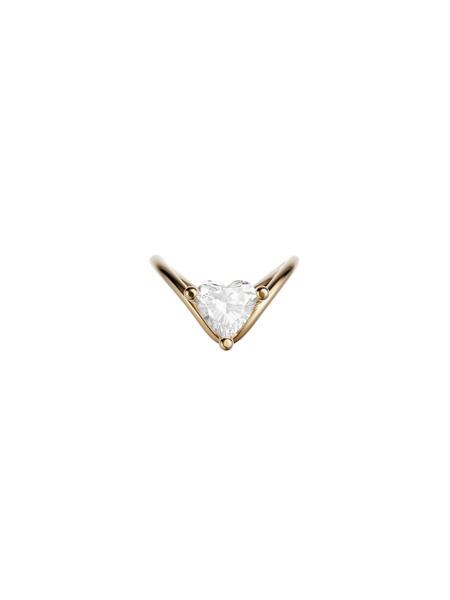 Heart diamond ring 0.75 carat