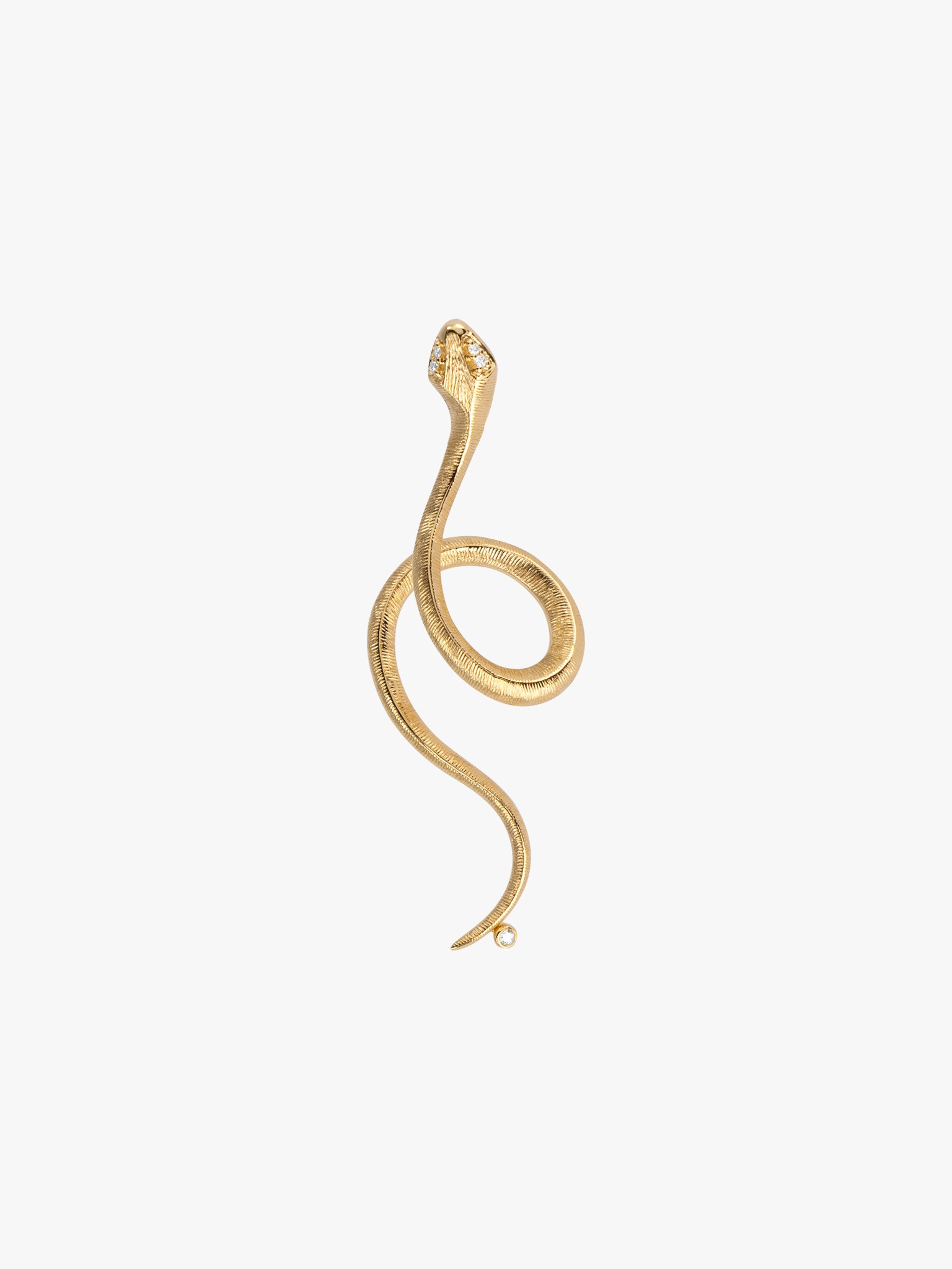 Snake diamond earring