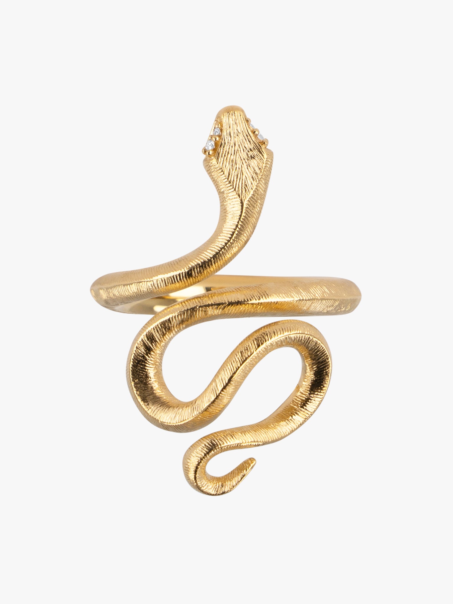 Snake medium diamond ring
