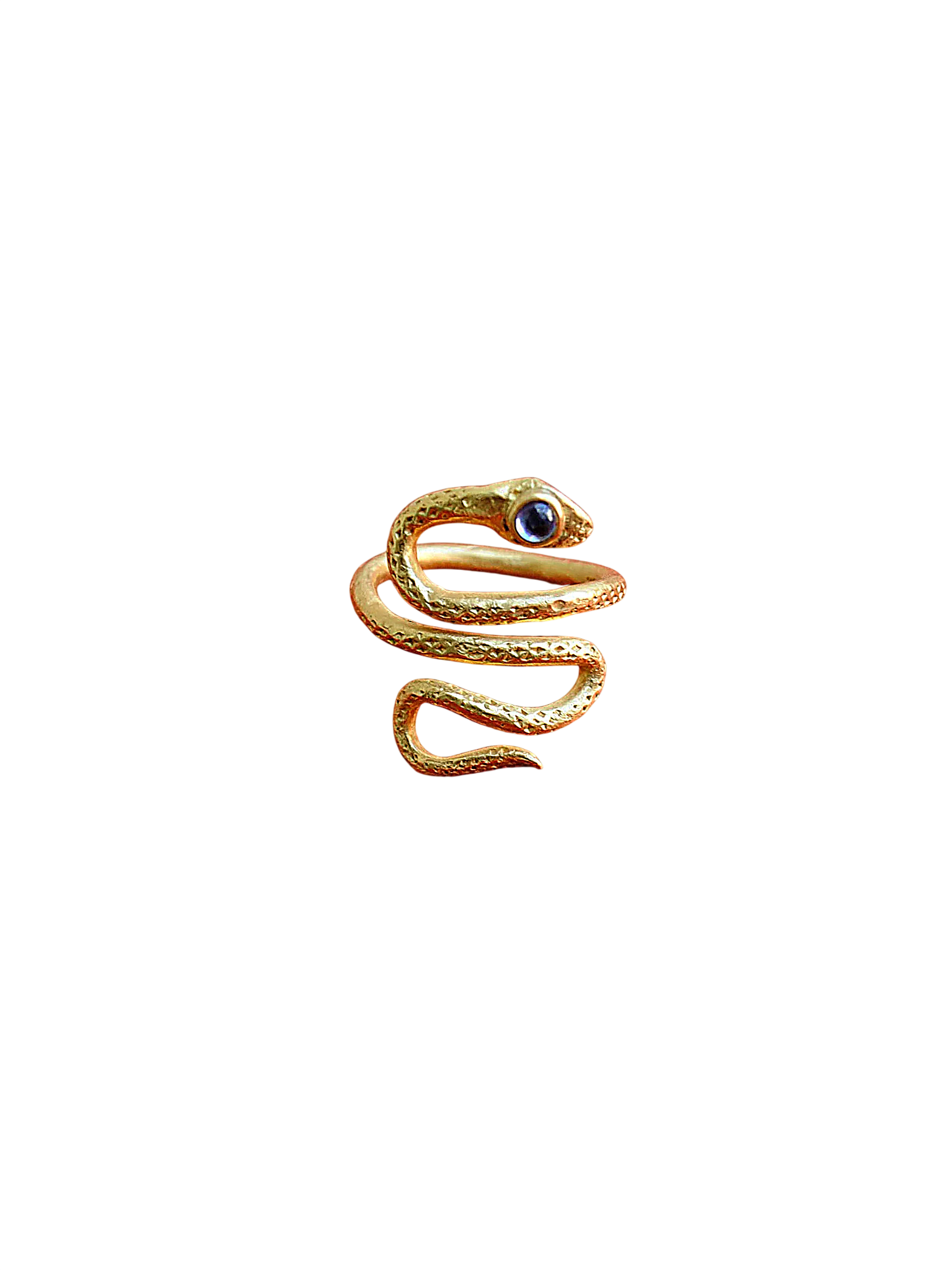 The Asklepius ring 22 ct gold with sapphire stone