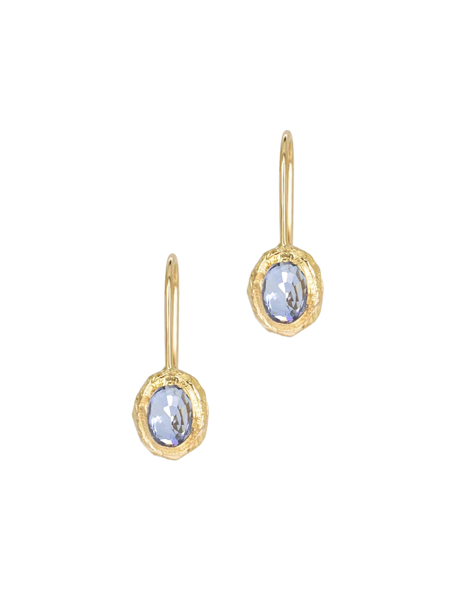18k sapphire earrings light blue