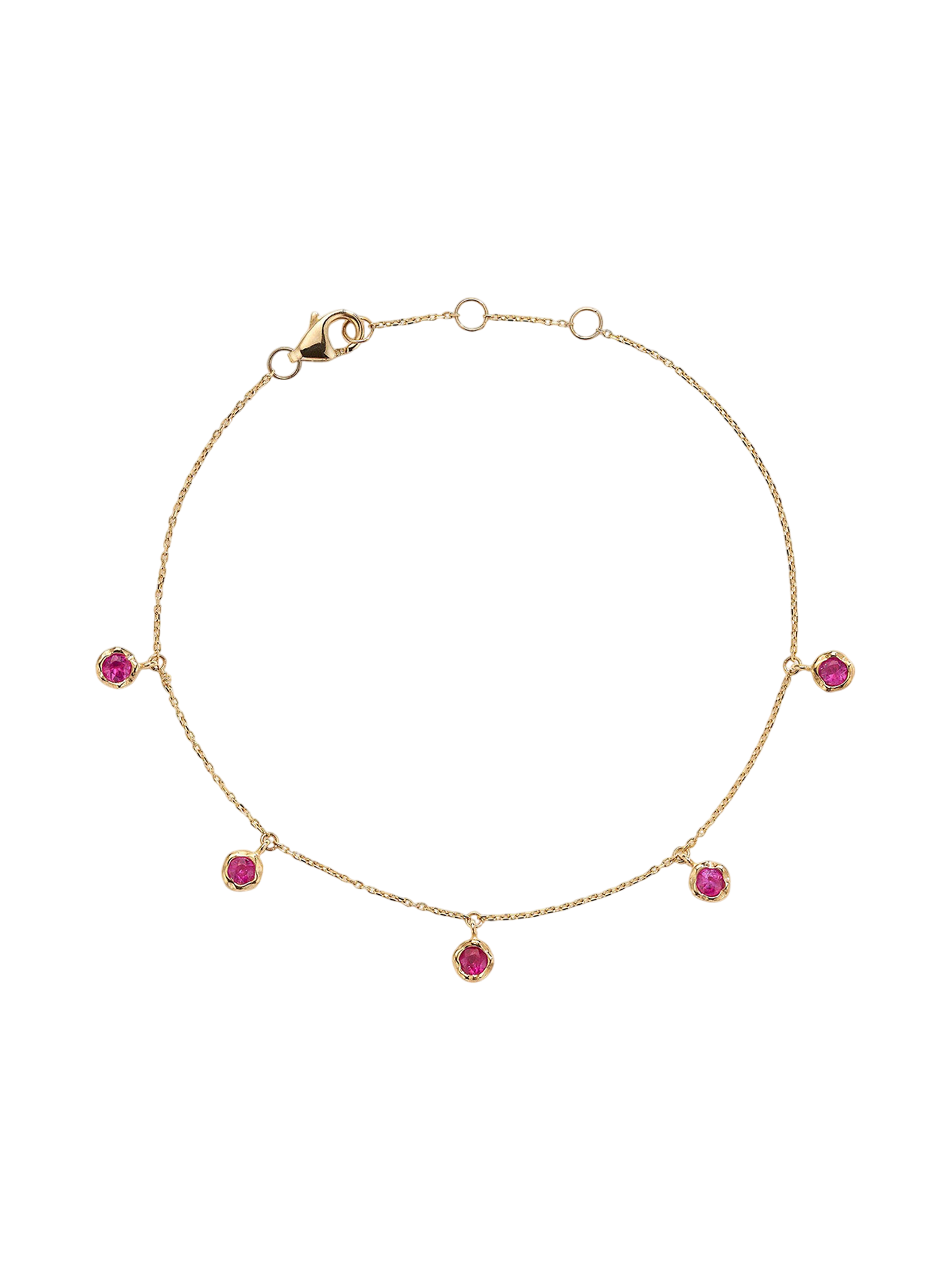 Ruby station droplet bracelet