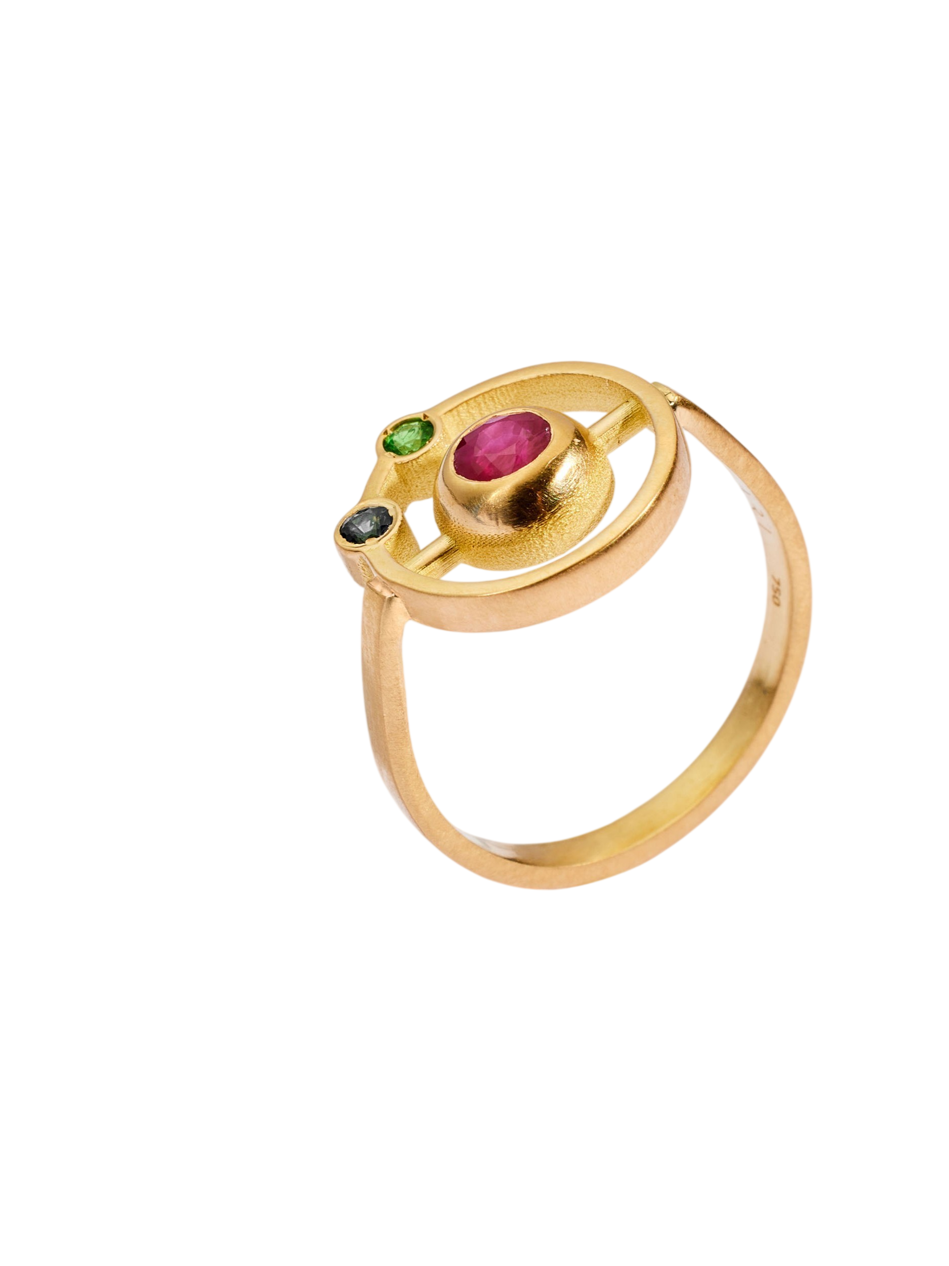 Cronus ring in ruby stone