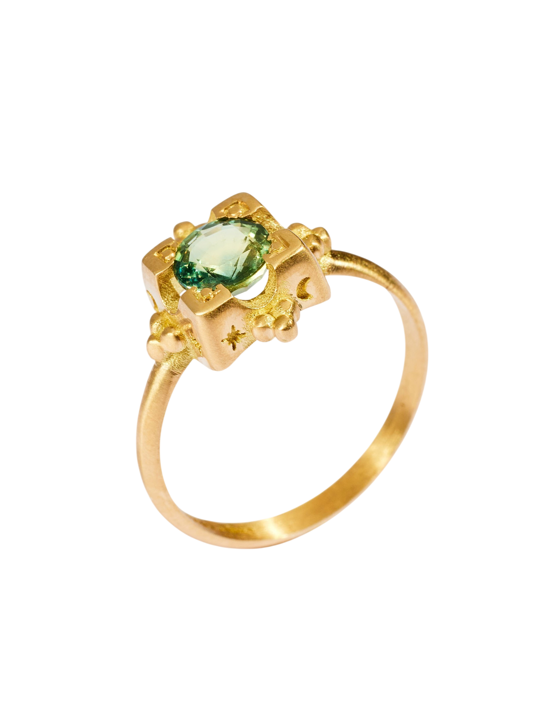 Estella ring in green sapphire