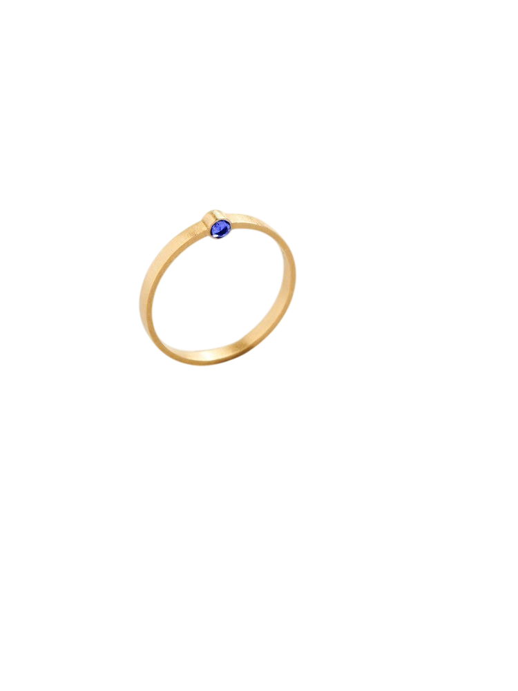 Cassini ring in blue or green sapphire