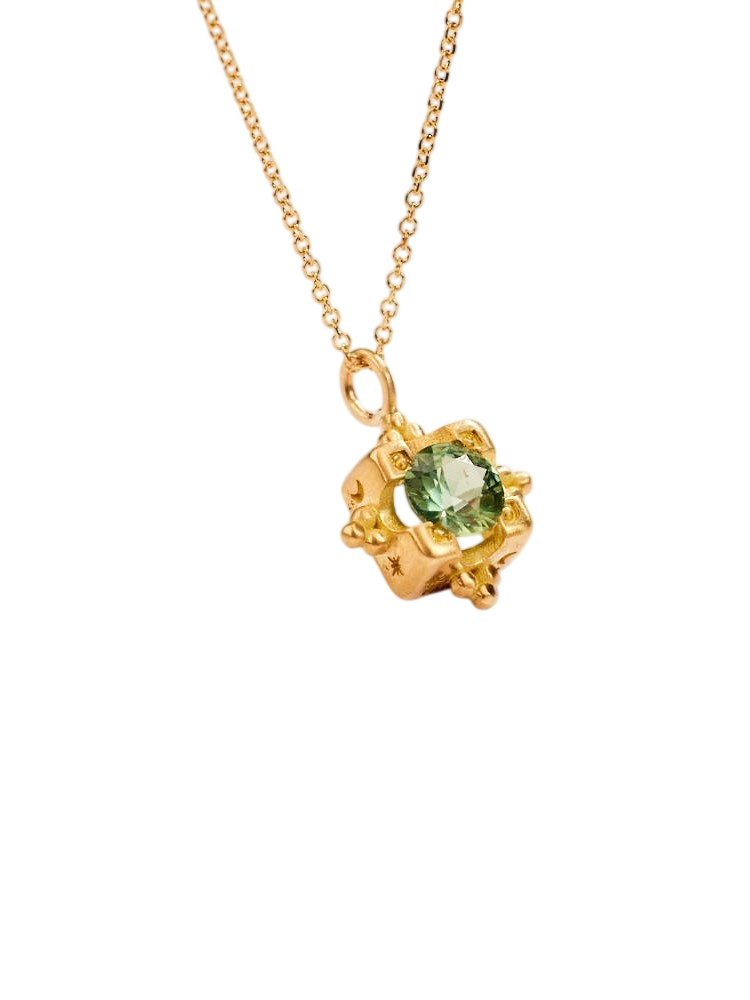 Estella pendant in green sapphire