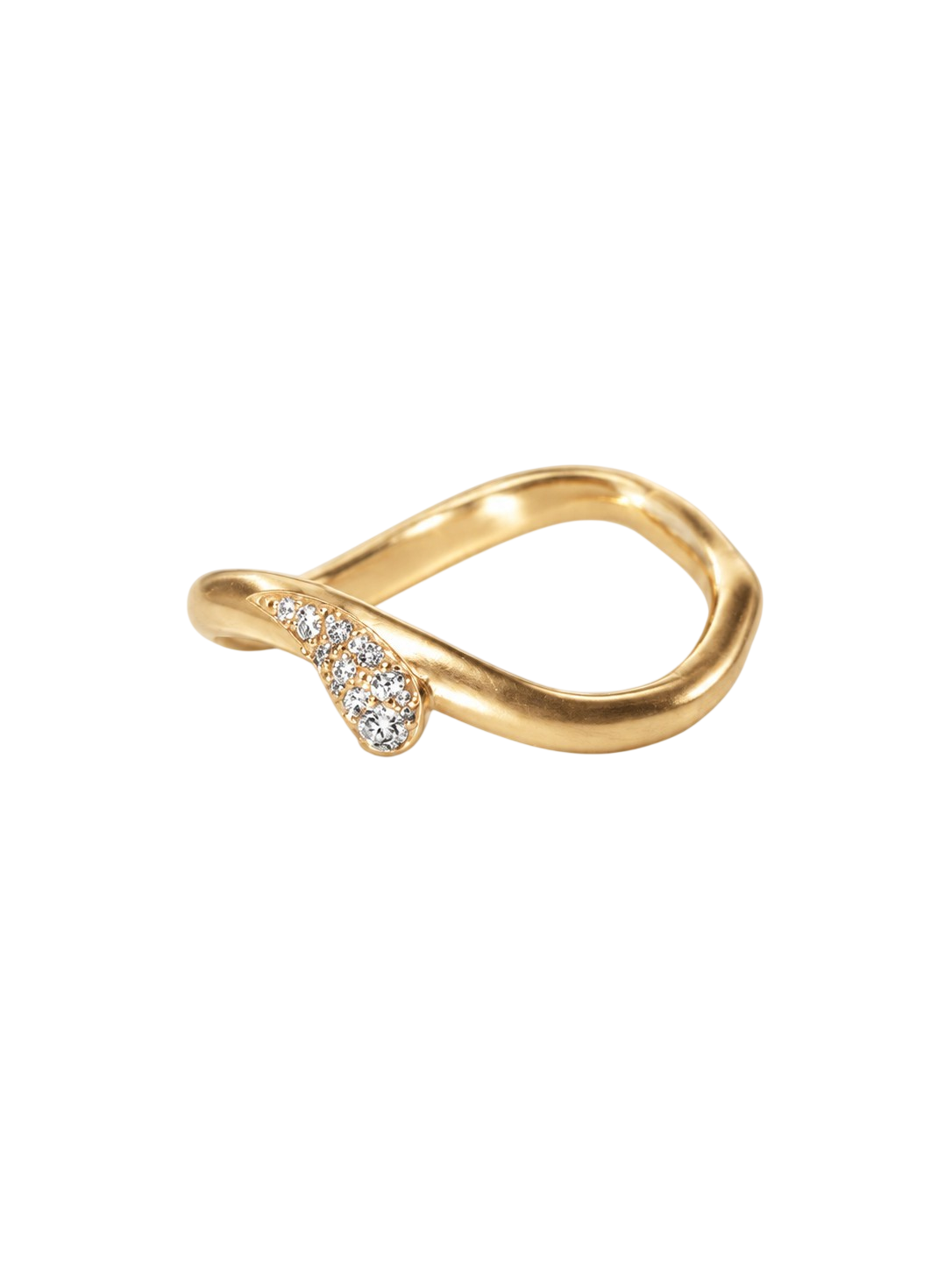 Tear Drop Diamond Pavé Ring