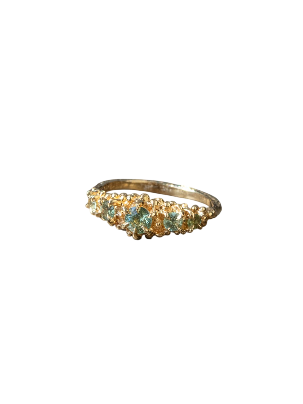 Iberis green sapphire ring