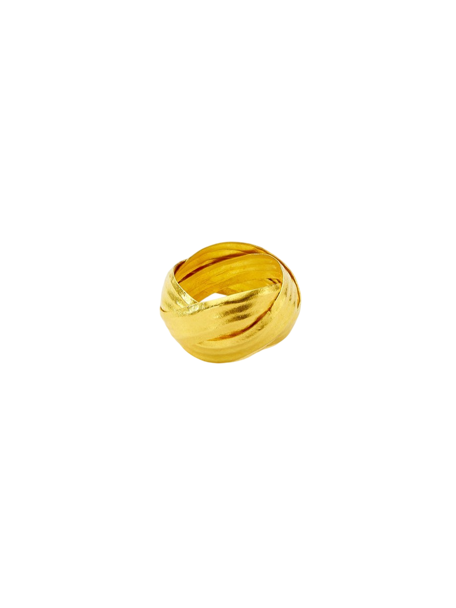 18kt Gold PSTM Myanmar Palm Leaf Ring