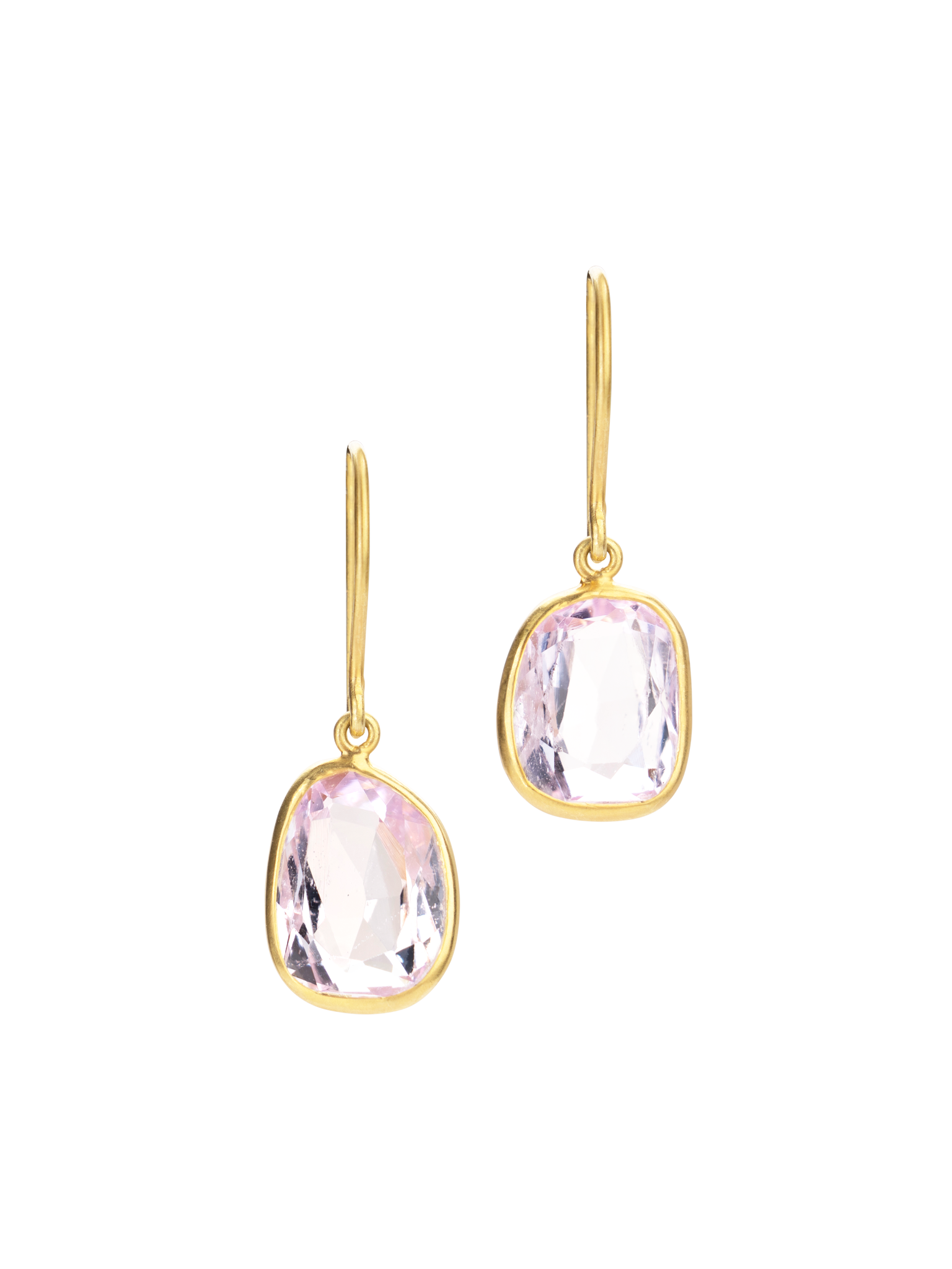 Peony pink small drop earrings