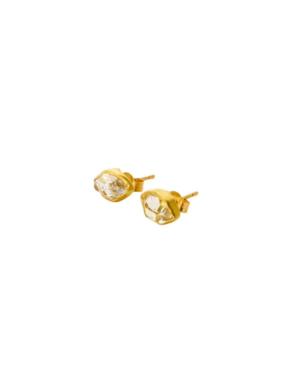 18kt Gold Herkimer Classic Studs