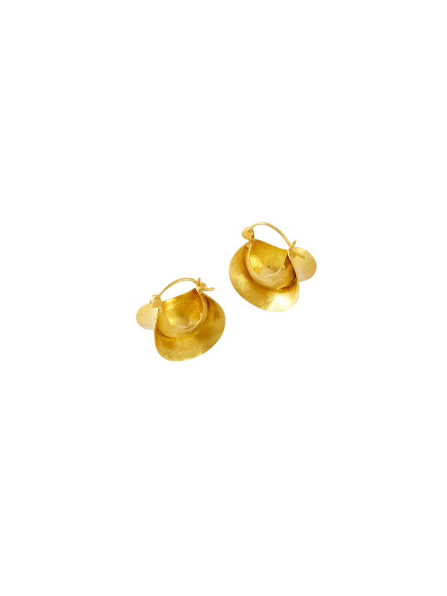 18kt Gold Theia Tapered Hoops