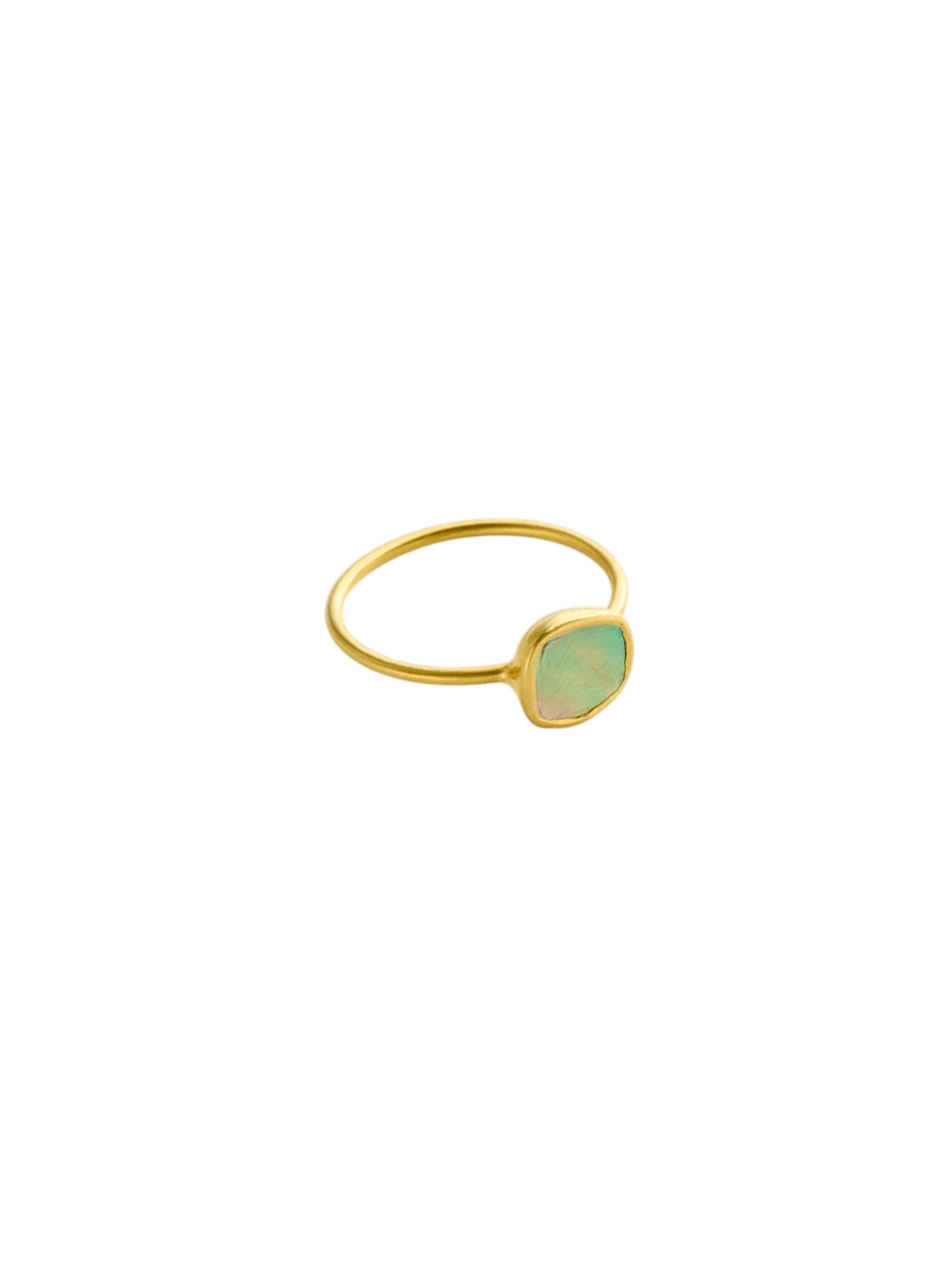 18kt Gold Beachcomber Abalone Shell Cup Ring