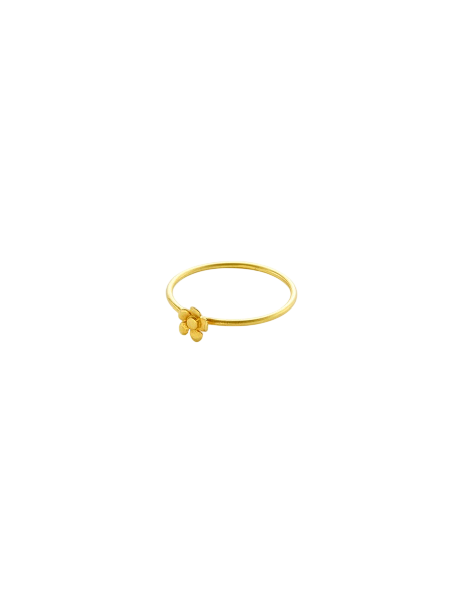 18kt Gold Daisy Flower Ring