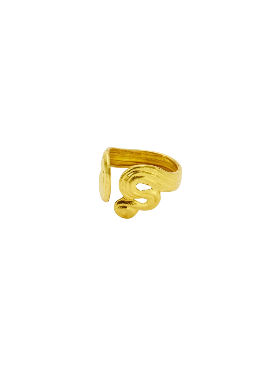 18kt Gold PSTM Myanmar Poseidon's Waves Ring