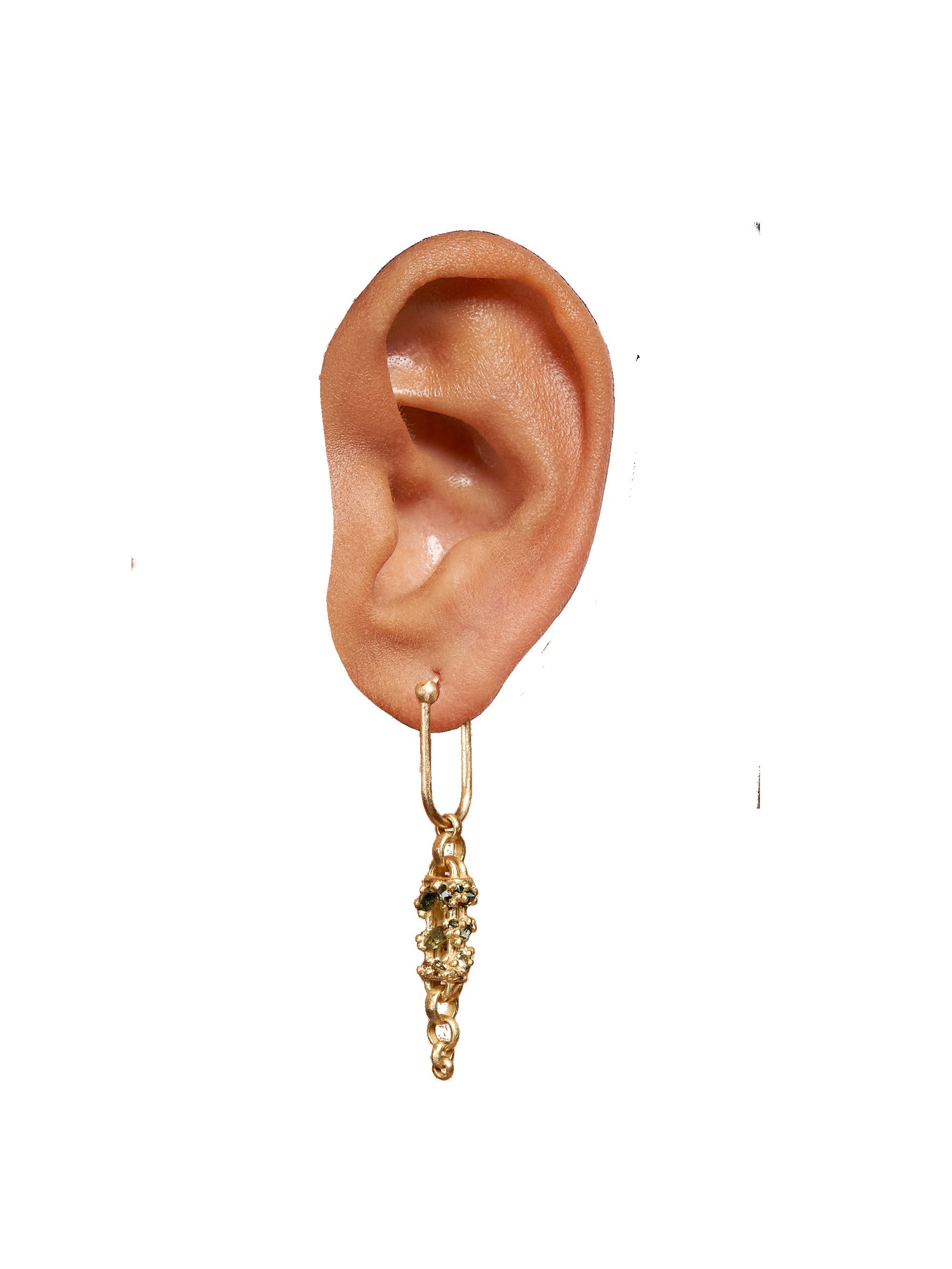 Long Green Fontaine Earrings