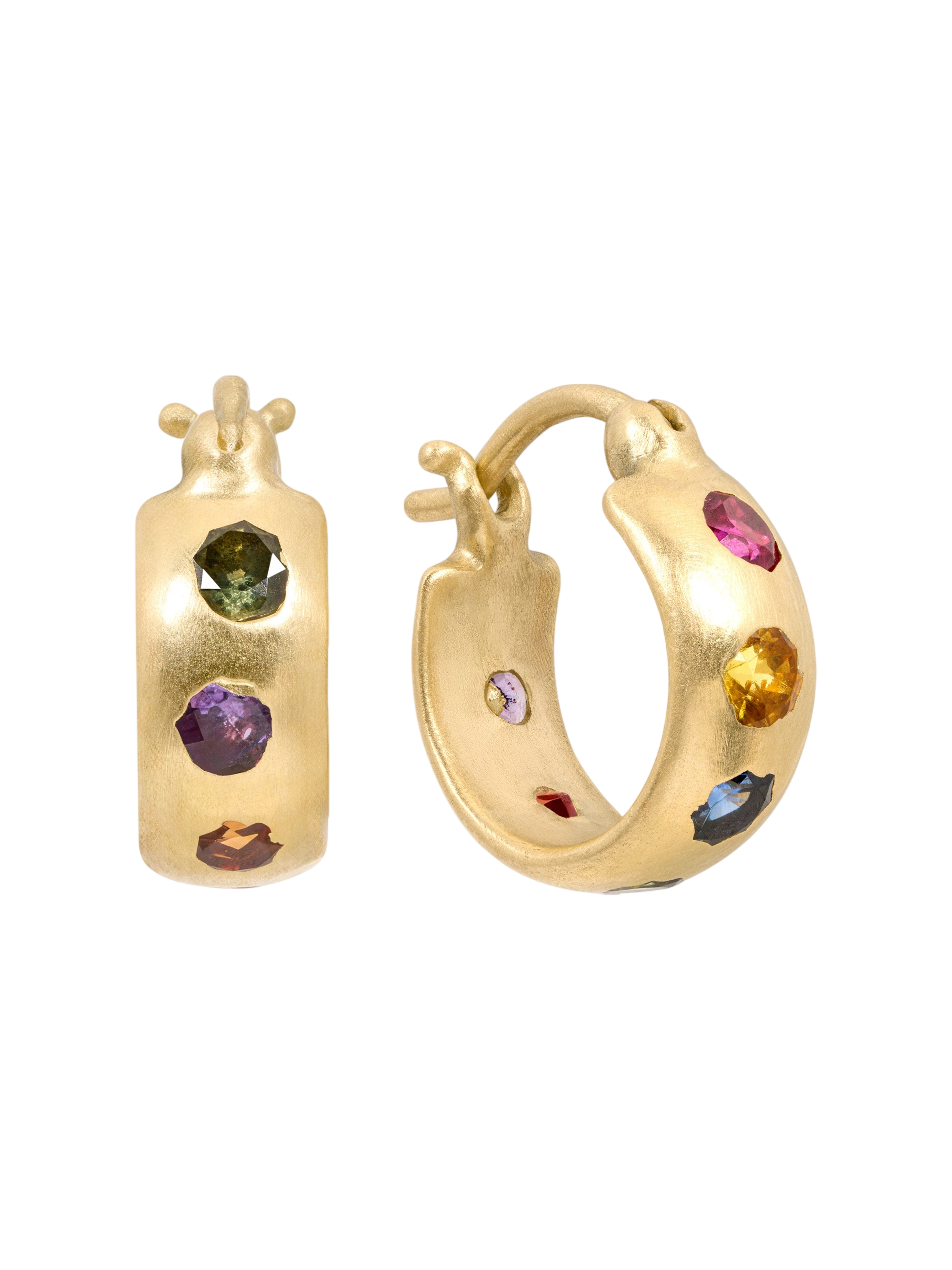 Rainbow Celeste Chubby Hoop Earrings photo