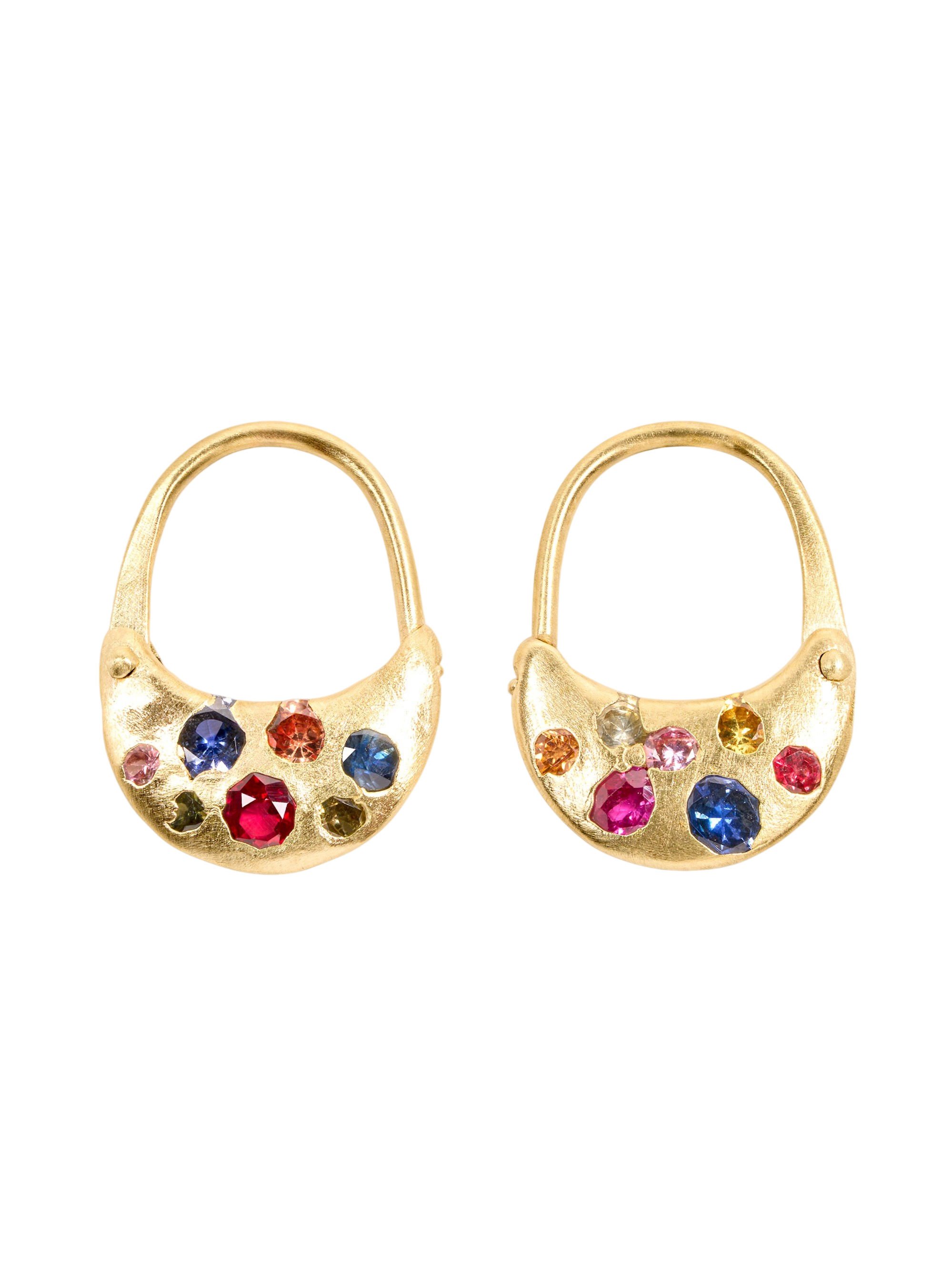 Rainbow Safety Pin Earrings photo