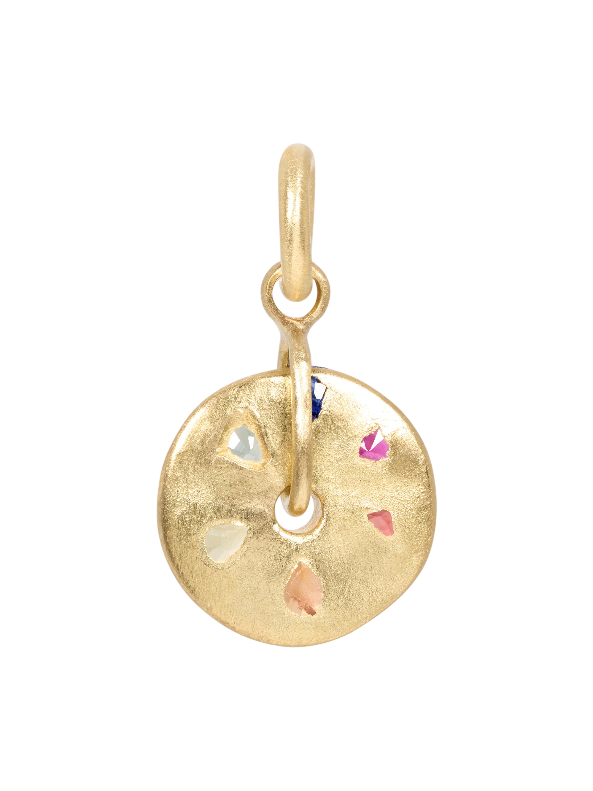 Rainbow Sand Dollar Spinner Charm