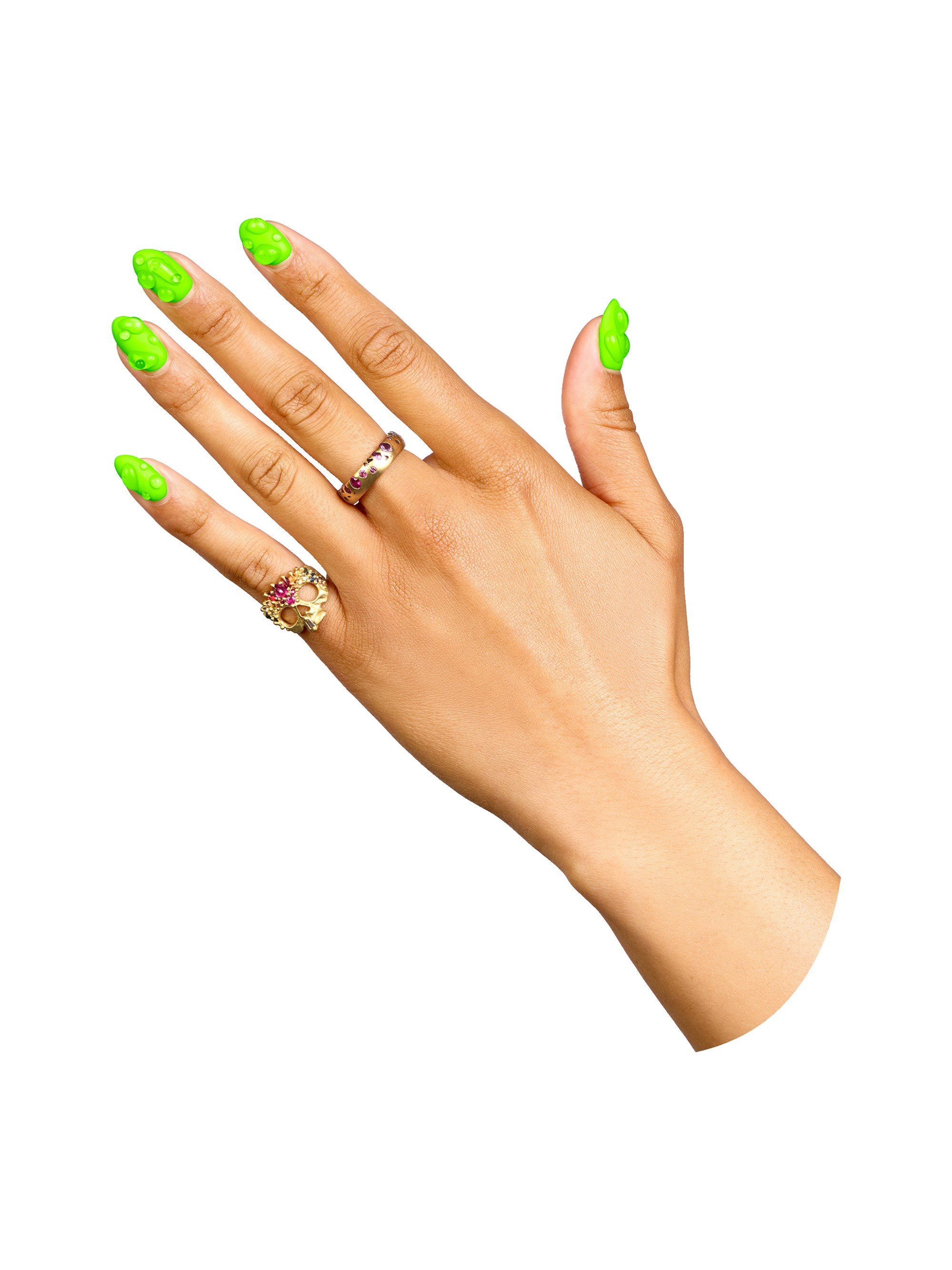 Wide Rainbow Gradient Confetti Ring