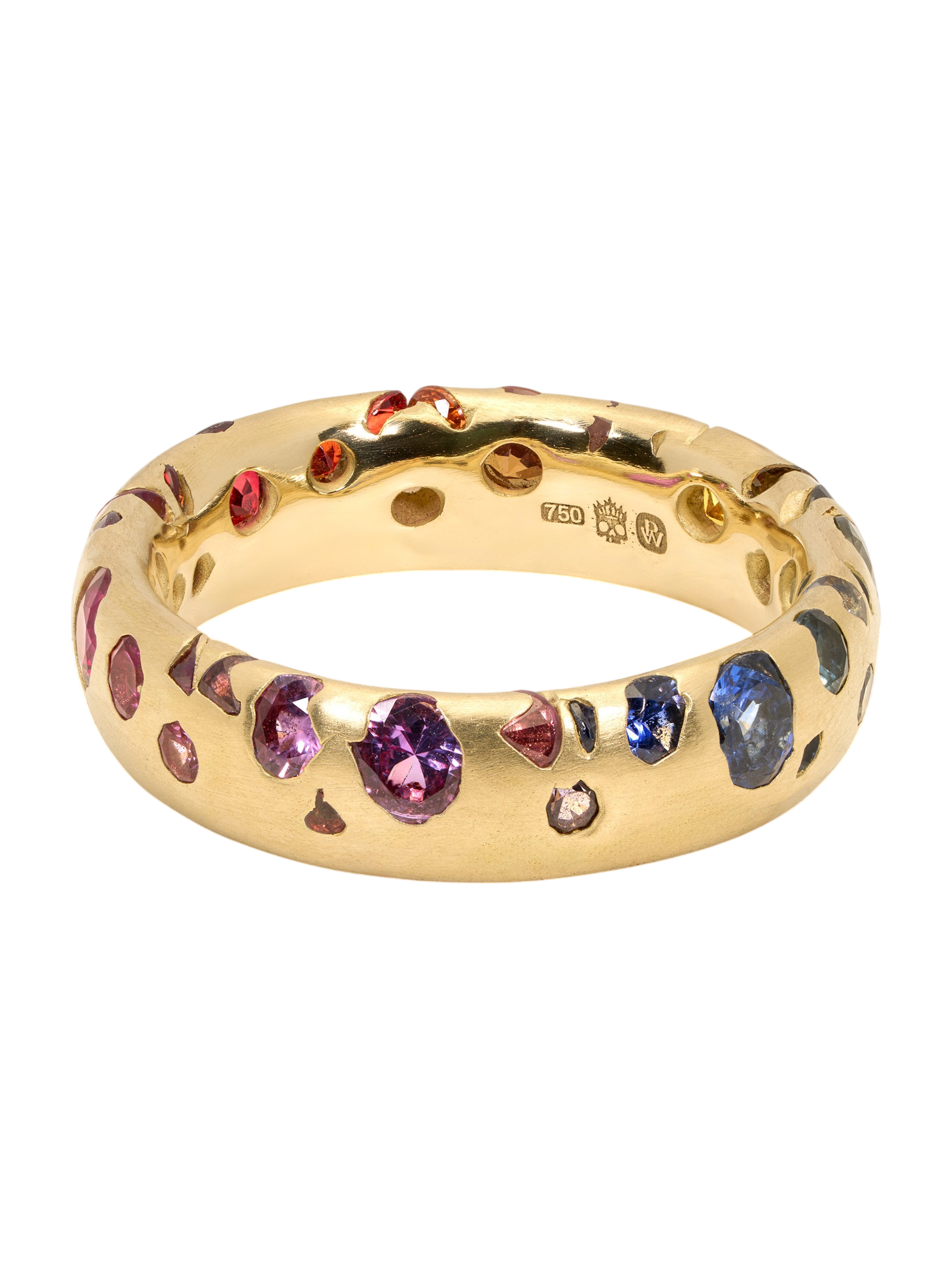 Wide Rainbow Gradient Confetti Ring photo