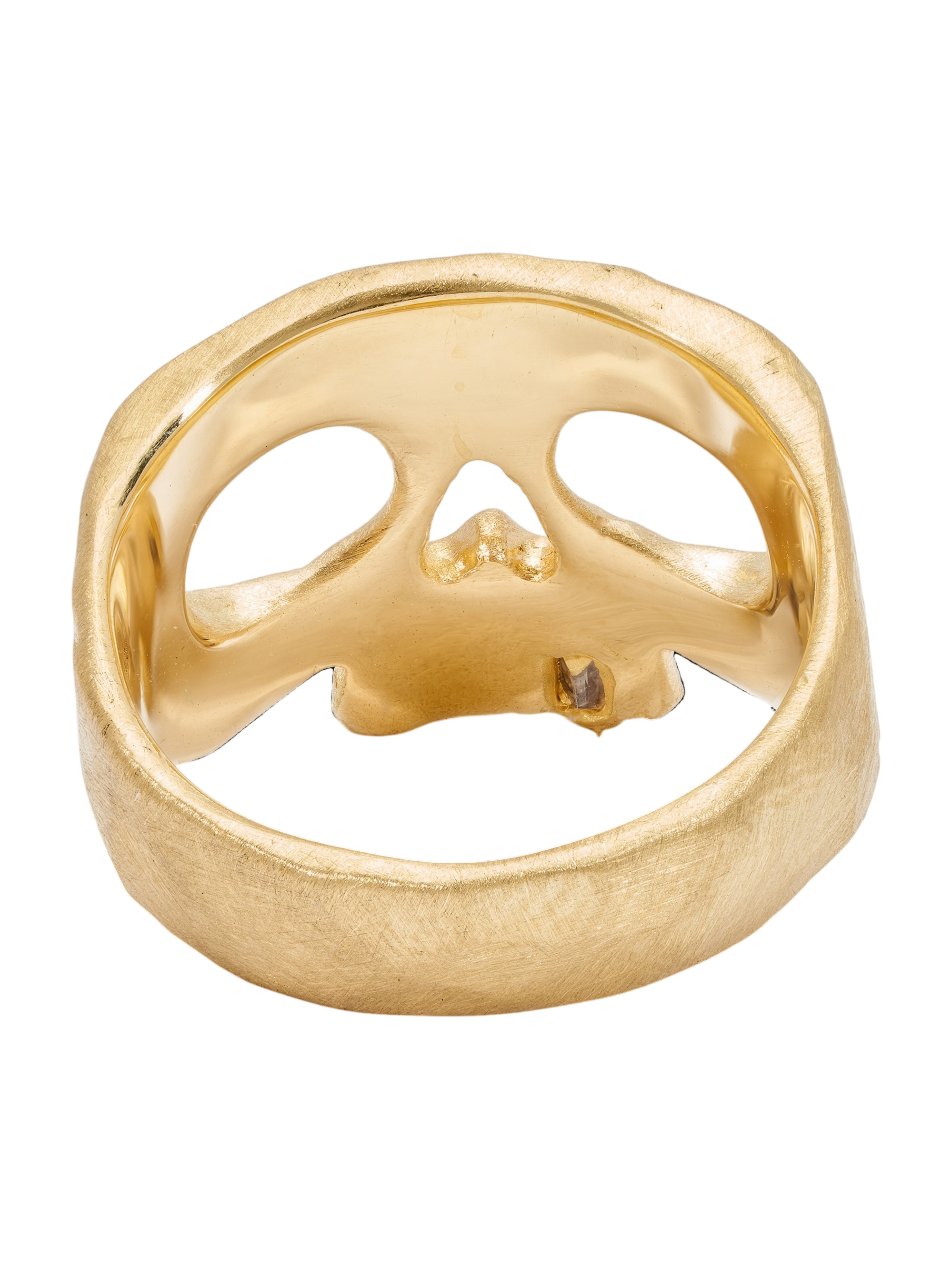 Extra Small Diamond Snaggletooth Skull Ring