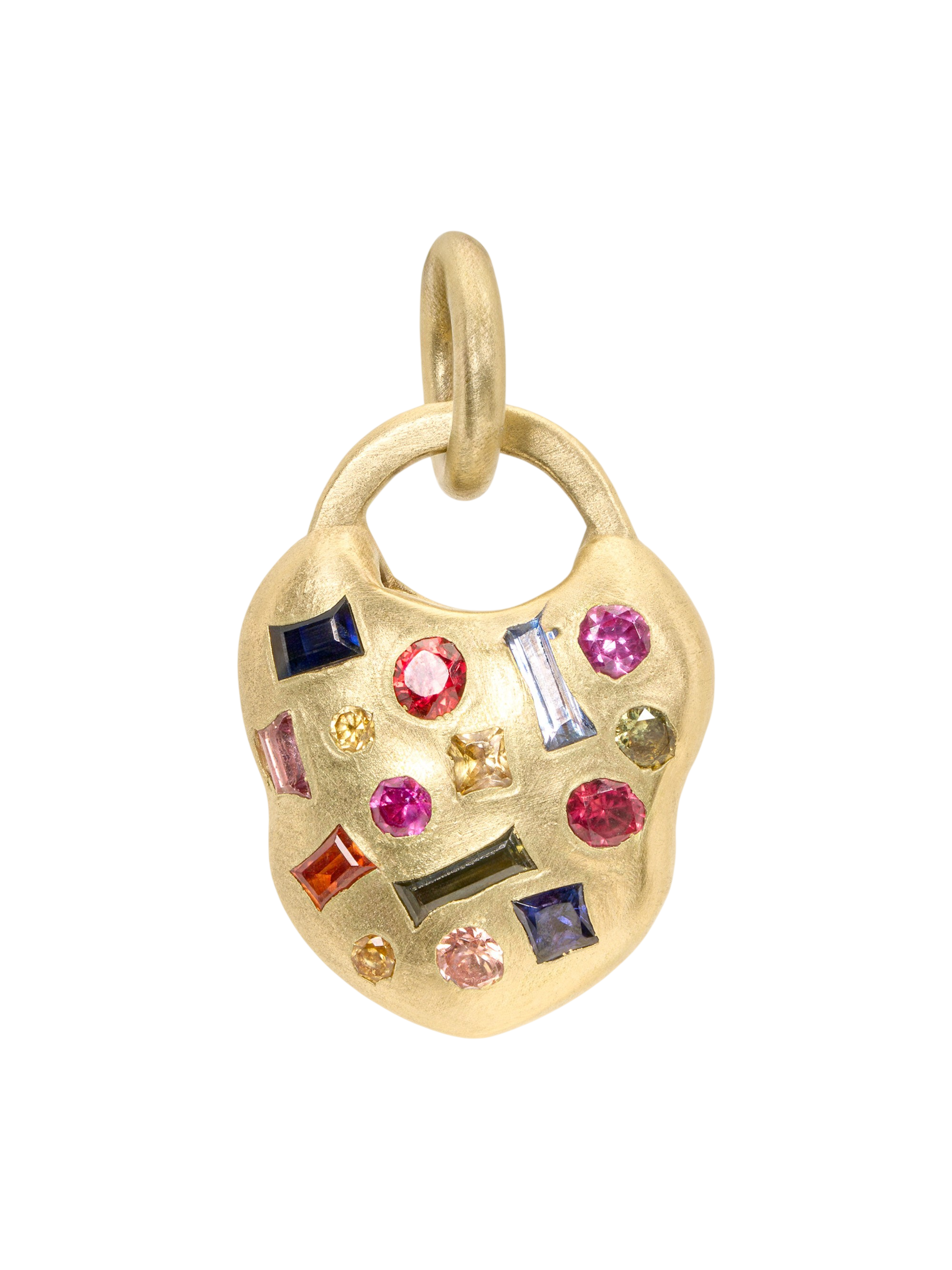 Harlequin Confetti Padlock Charm photo
