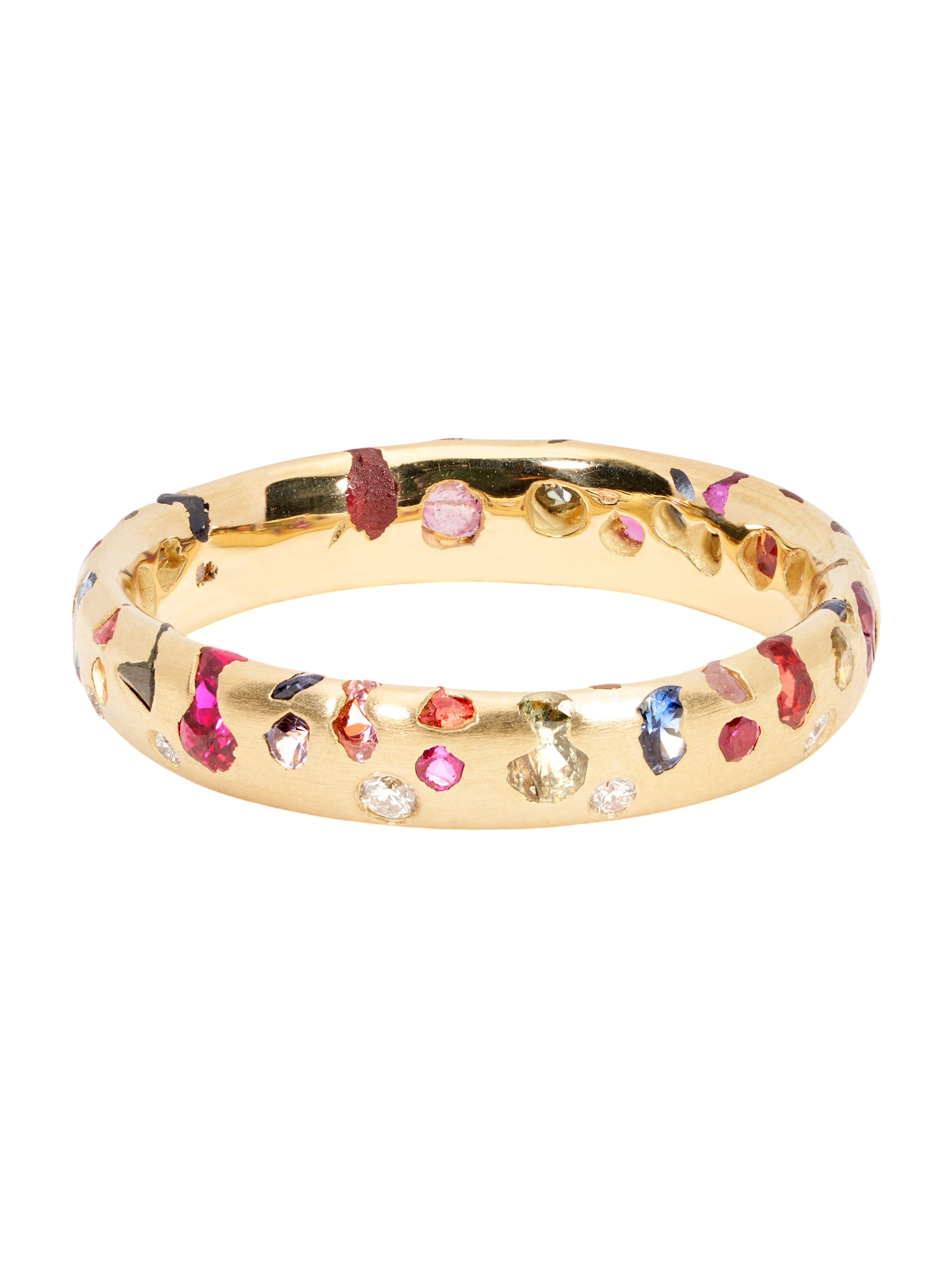 Rainbow Confetti Ring with Diamonds photo