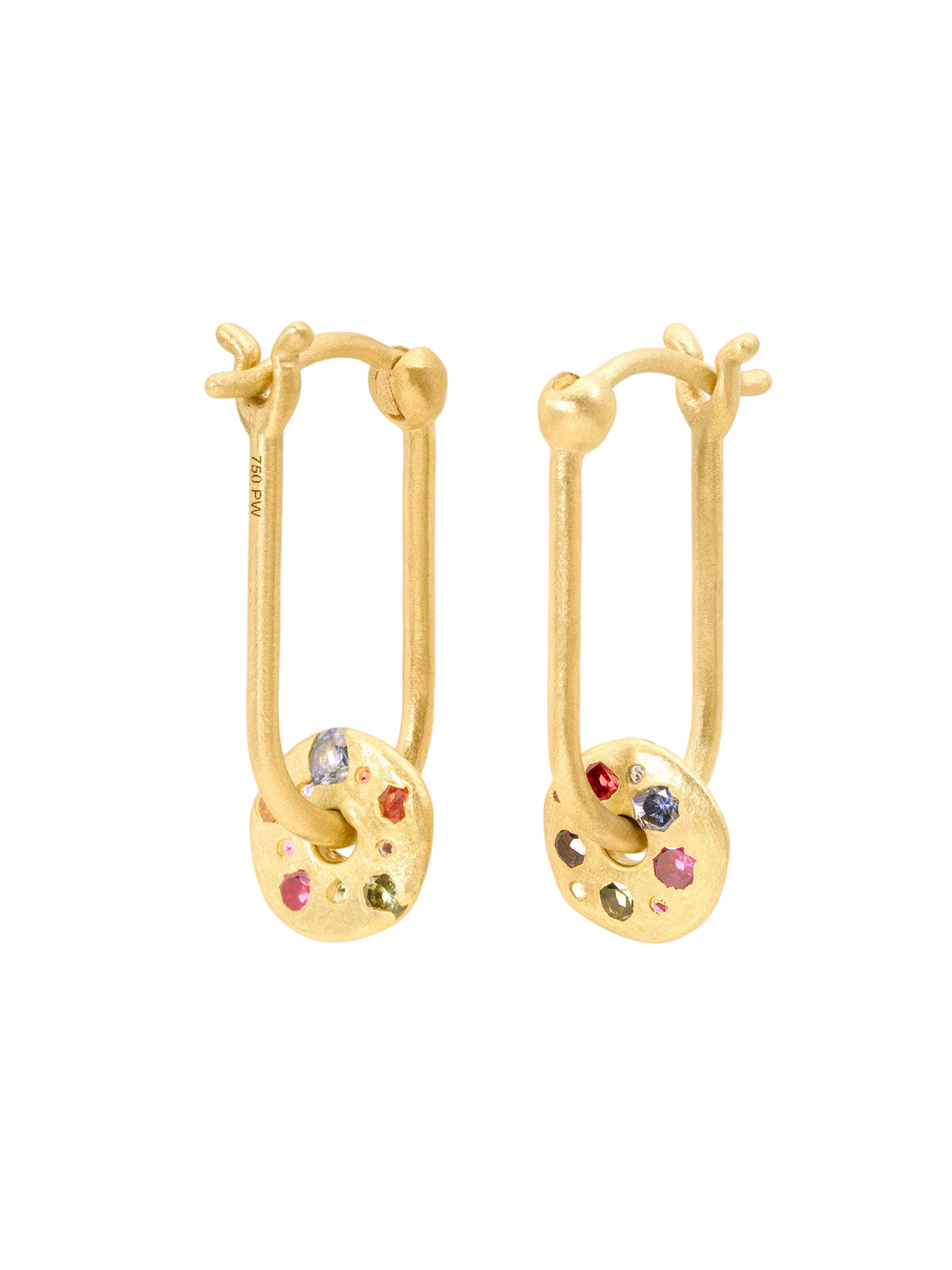 Rainbow Ula Mini Spinner Hoop Earrings