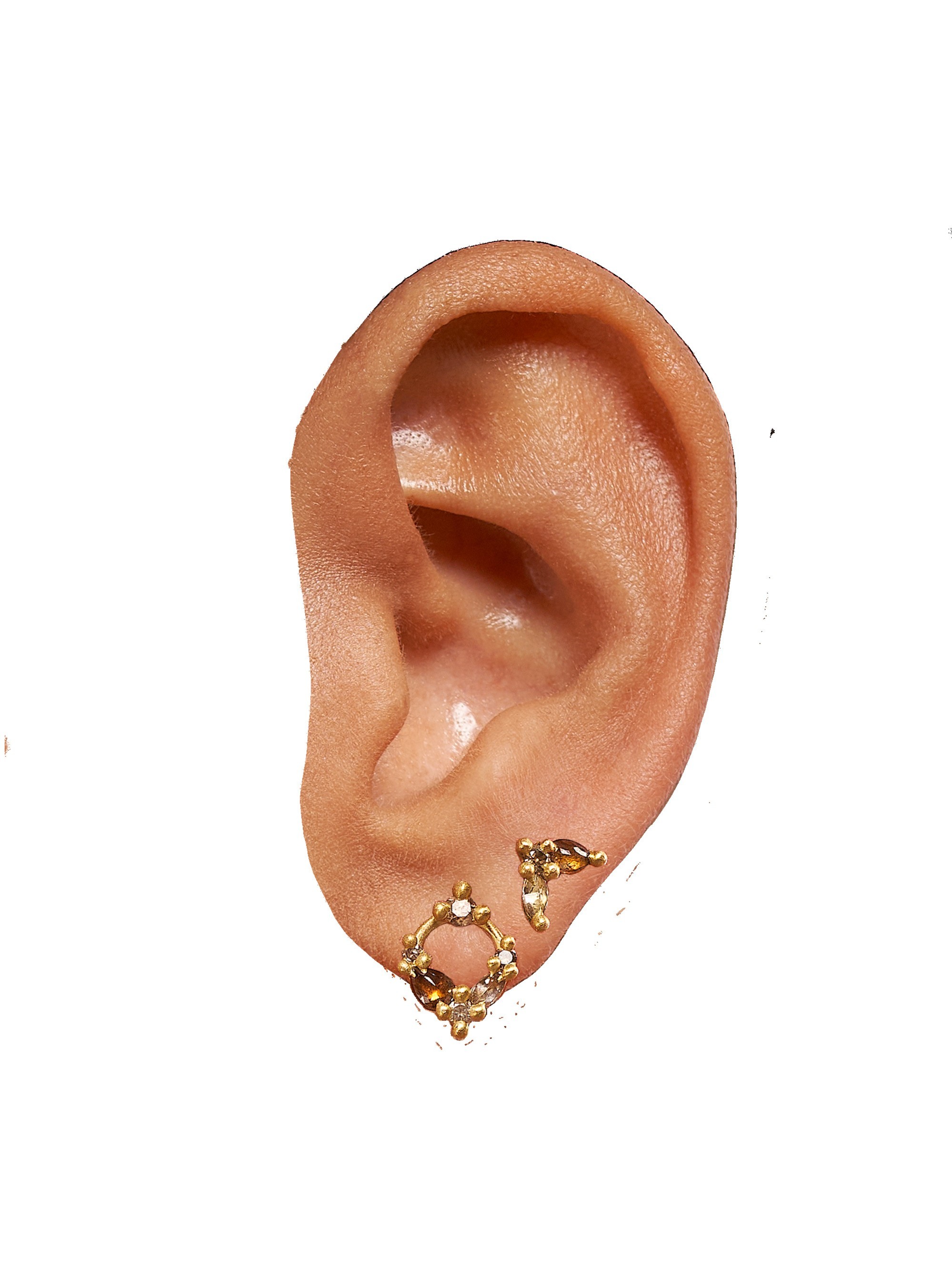Pink Floret Stud Earring